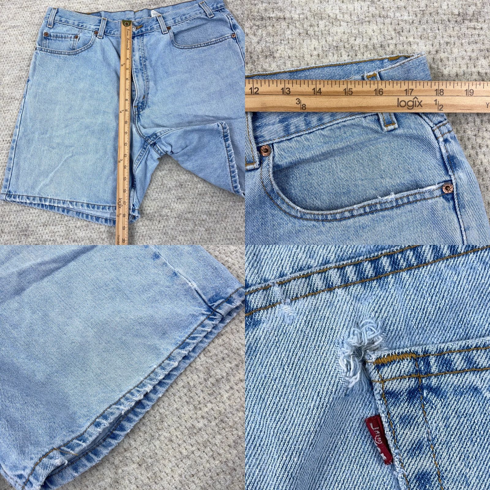 Levi's VINTAGE Levi's 550 Shorts Men 38 Relaxed Loose Fit Blue Denim Jeans Jorts Baggy 90s Style Size US 38 / EU 54 - 8 Thumbnail