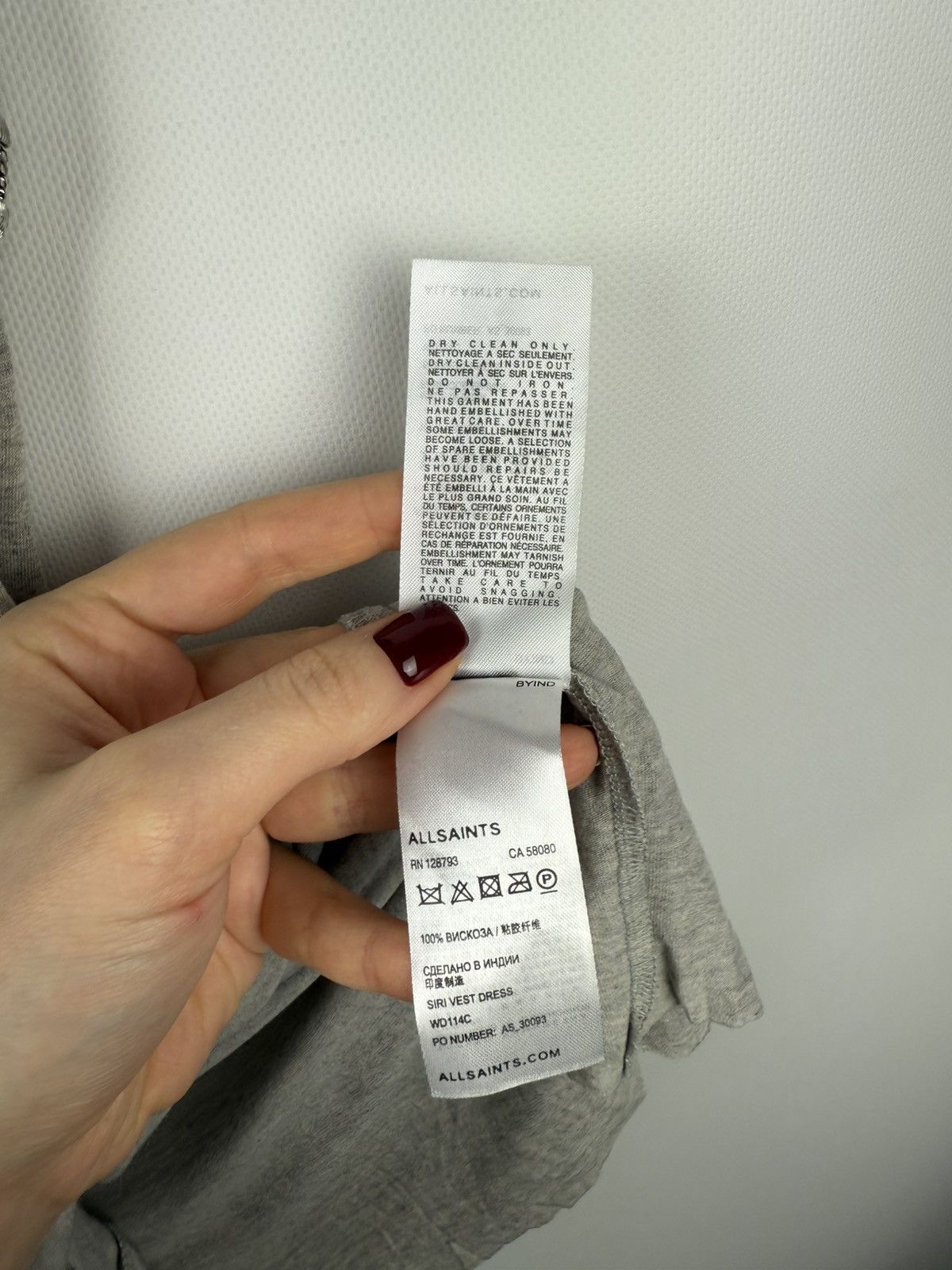 Allsaints Allsaints Siri Ladies Sleeveless Studded Vest Dress Size M / US 6-8 / IT 42-44 - 12 Thumbnail