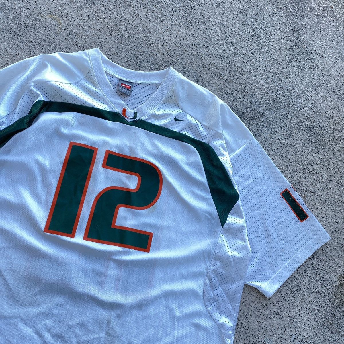 NCAA 90s Y2K NIKE MIAMI HURRICANES #12 Jim Kelly BASEBALL JERSEY Size US XXL / EU 58 / 5 - 3 Thumbnail