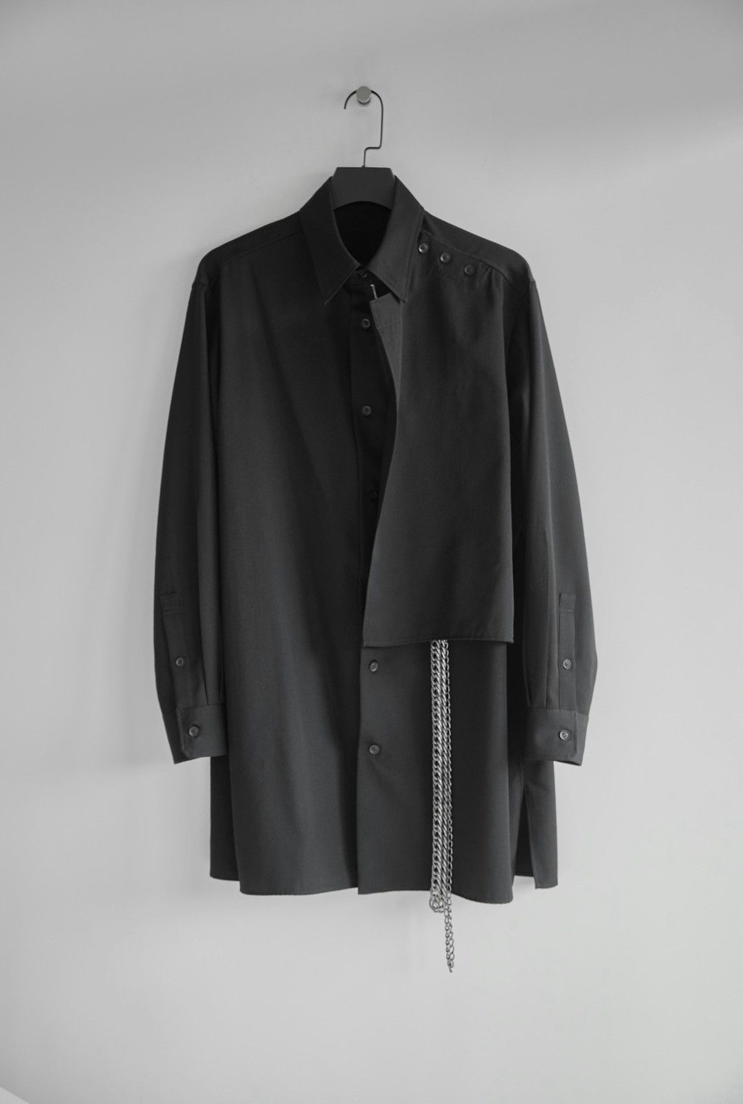 Yohji Yamamoto Yohji Yamamoto Pour Homme Chain Fastener Shirt - HR-B61-100 Size US M / EU 48-50 / 2 - 7 Thumbnail