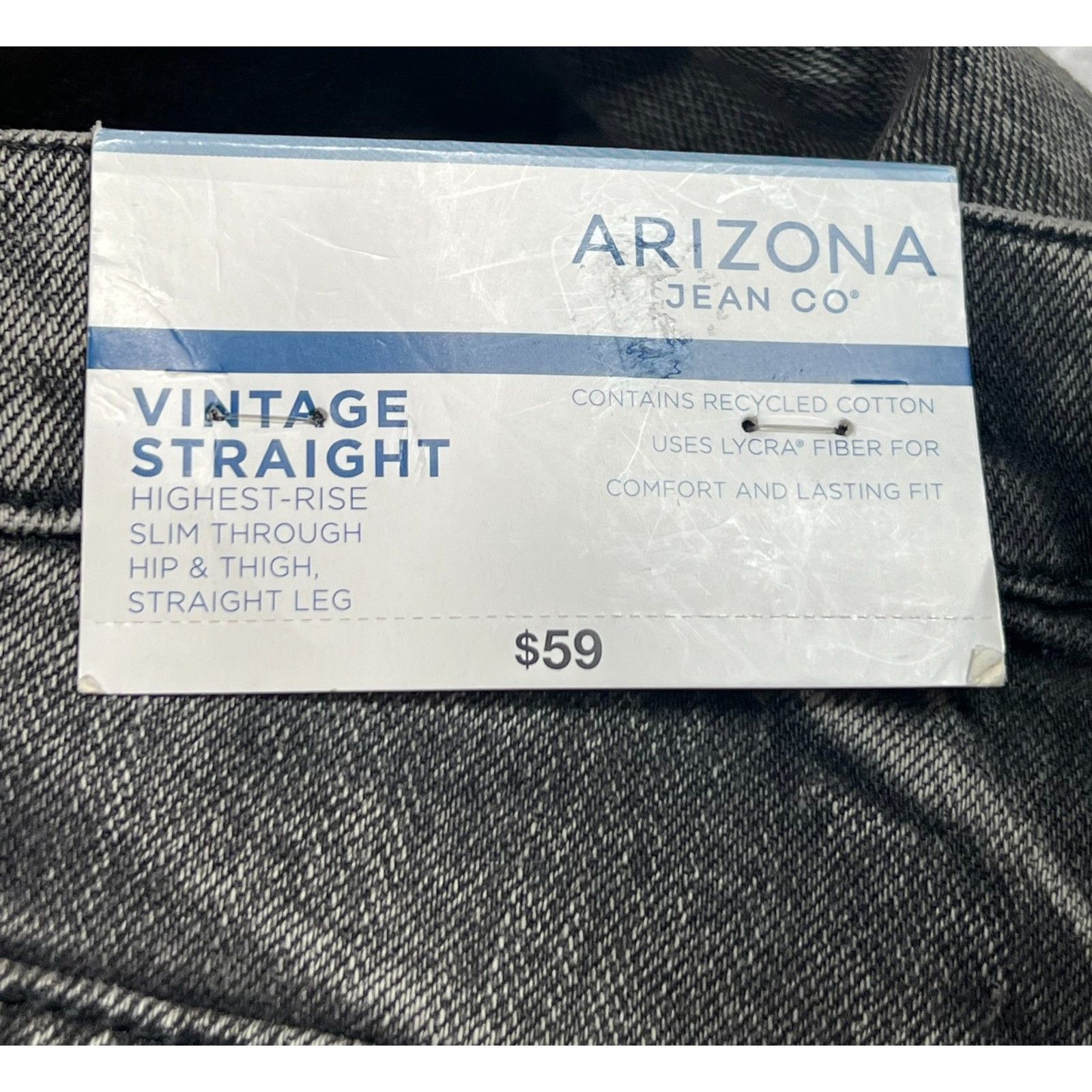 Arizona Jean Co. Arizona - Juniors Women's Vintage Highest Rise Straight Leg Size 25" / US 0 / IT 36 - 12 Thumbnail