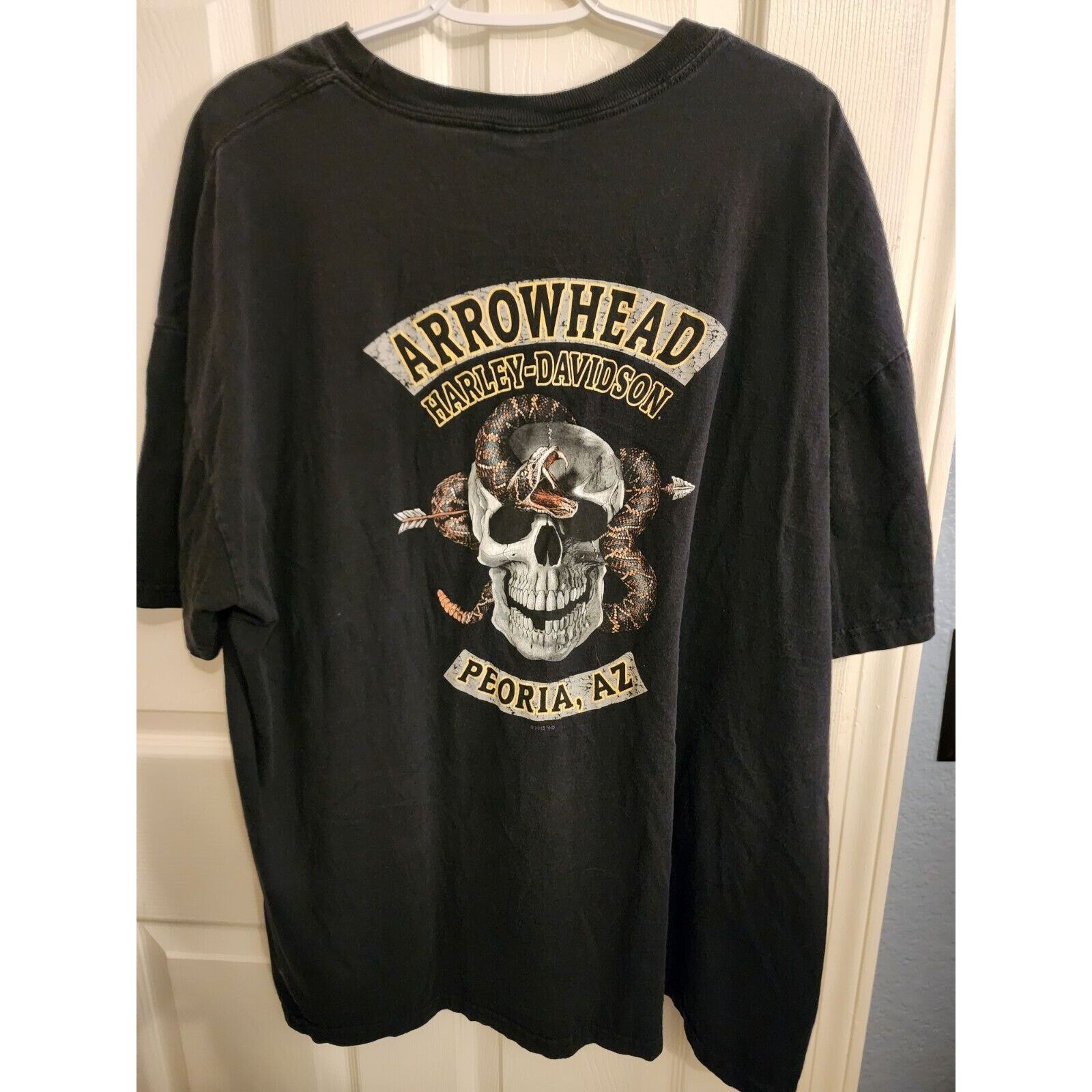 Harley Davidson Vtg Y2K Snake Skull Harley Davidson Arizona Mens T-Shirt 2XL Size US XXL / EU 58 / 5 - 1 Thumbnail