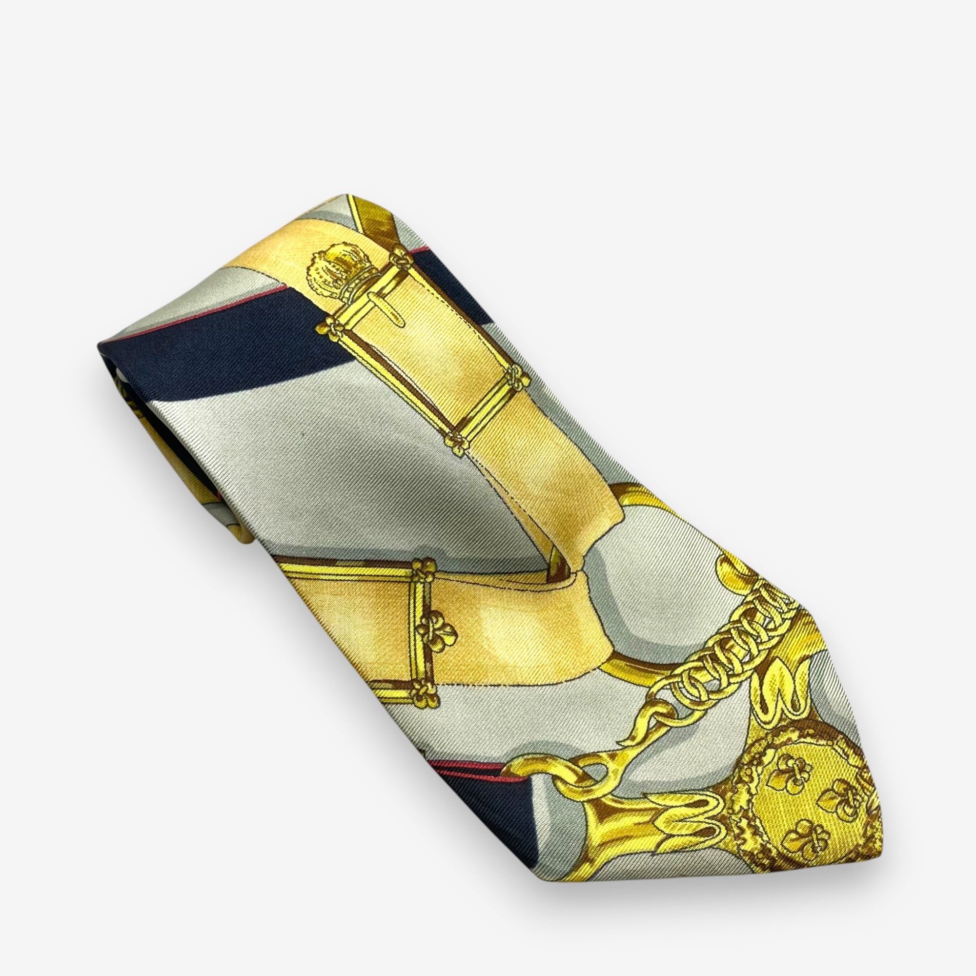 Hermes Vintage Hermes SILK Necktie Cravate Pure Silk Neck Tie Size ONE SIZE - 1 Thumbnail
