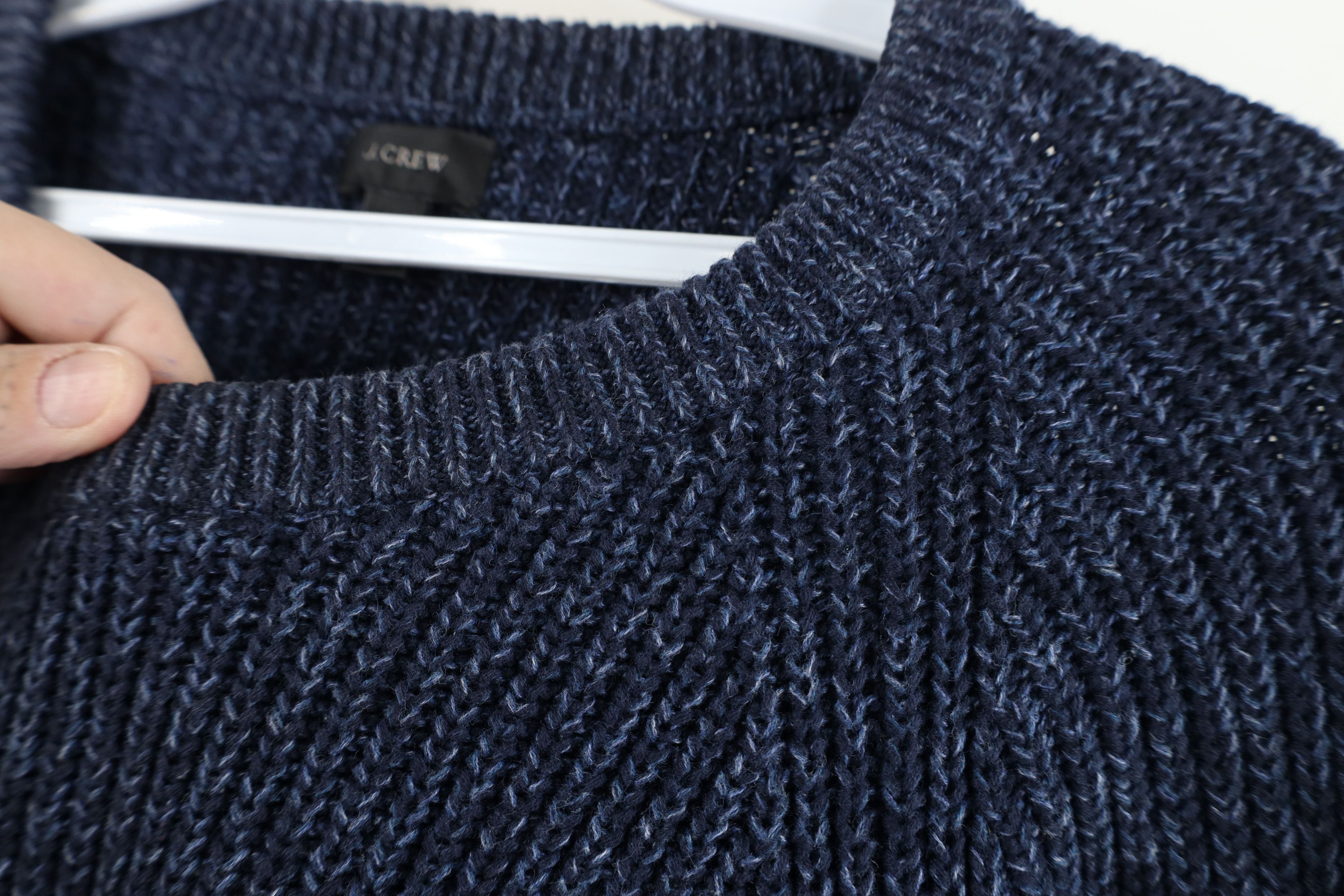 J.Crew J Crew Chunky Ribbed Knit Crewneck Sweater Heather Blue Size XL / US 12-14 / IT 48-50 - 5 Thumbnail