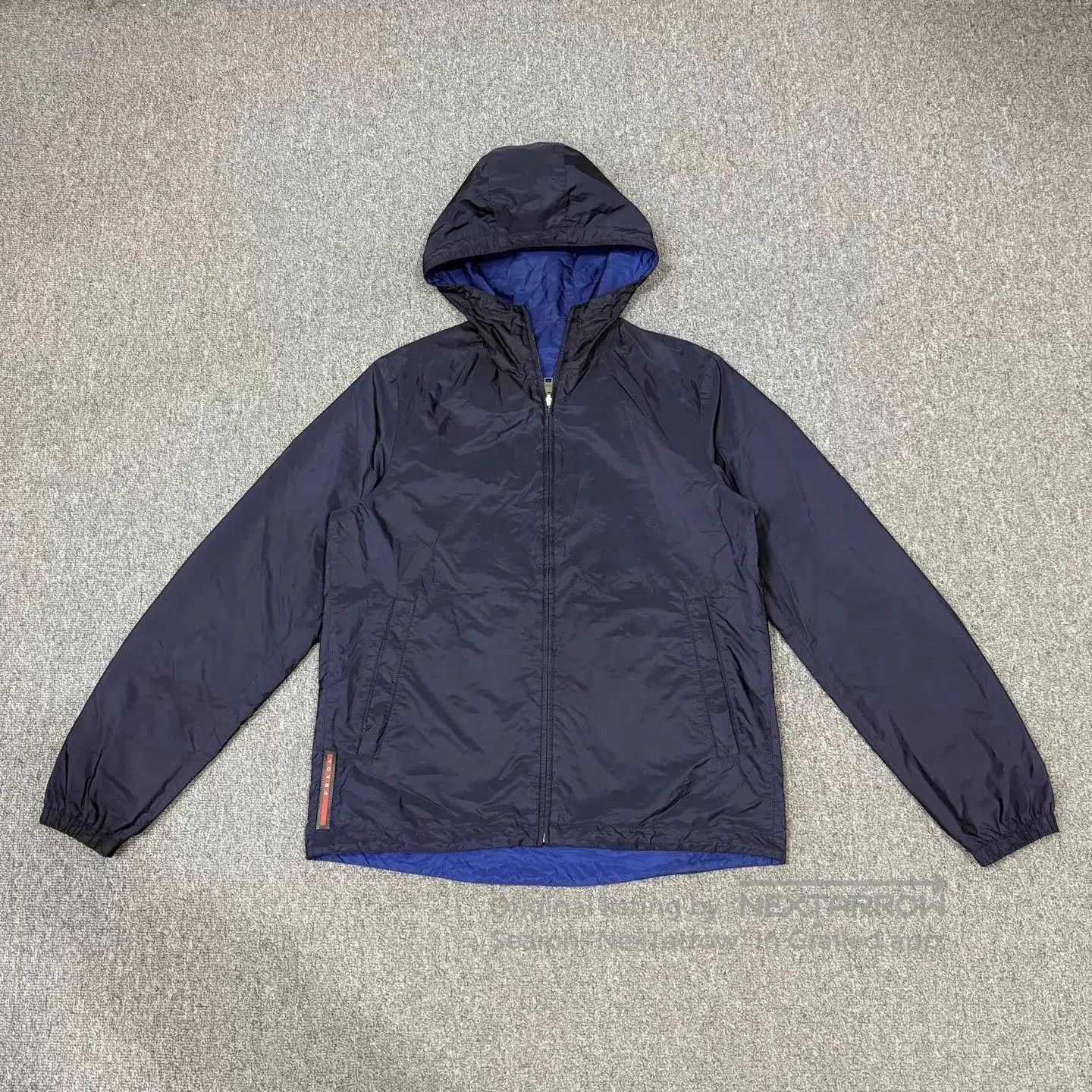 Prada Blue Hooded Lightweight Jacket Size M. Size US M / EU 48-50 / 2 - 1 Thumbnail