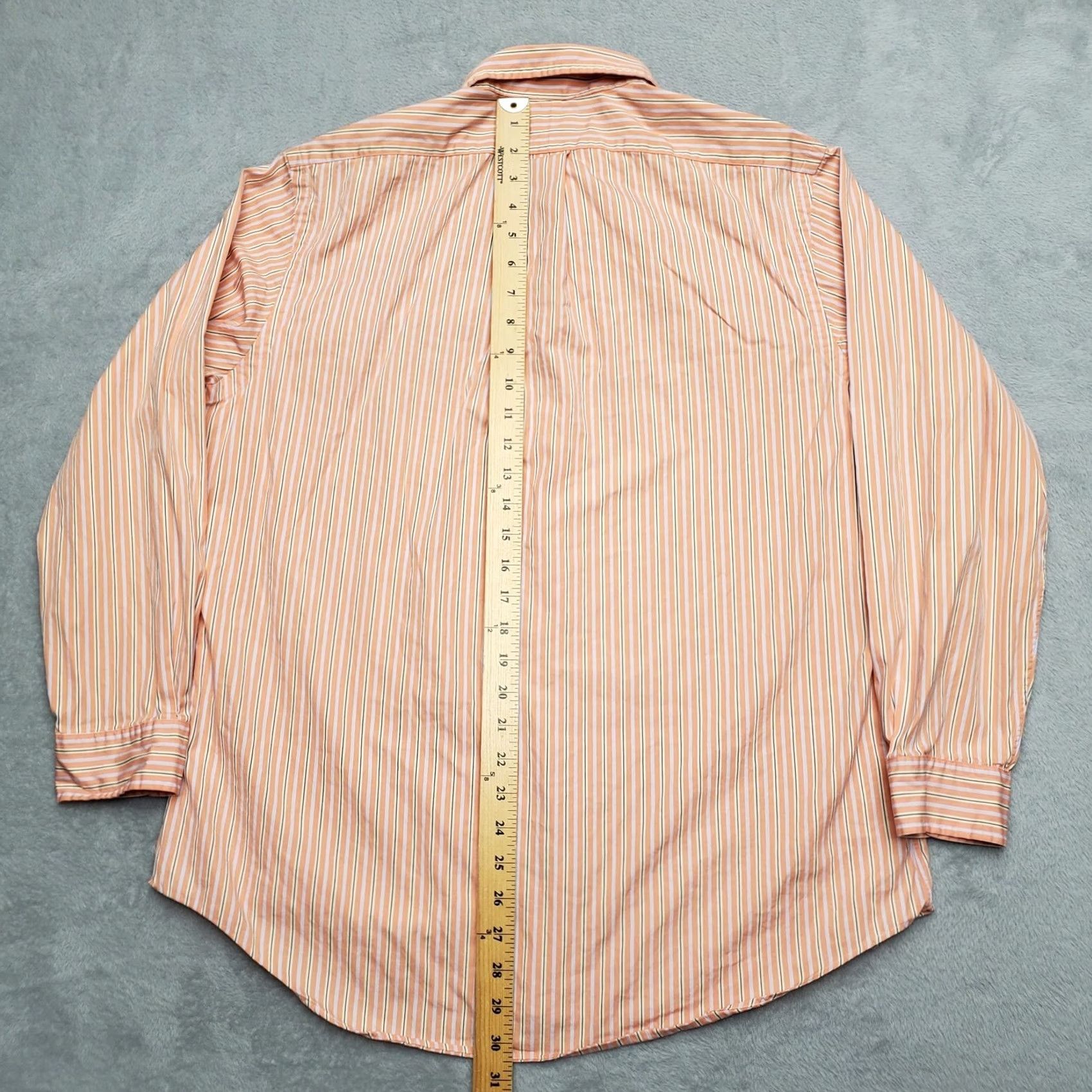 Ralph Lauren Ralph Lauren Shirt Men 16.5 Salmon Striped Classic Fit Long Sleeve Pony Casual Size US XL / EU 56 / 4 - 7 Thumbnail