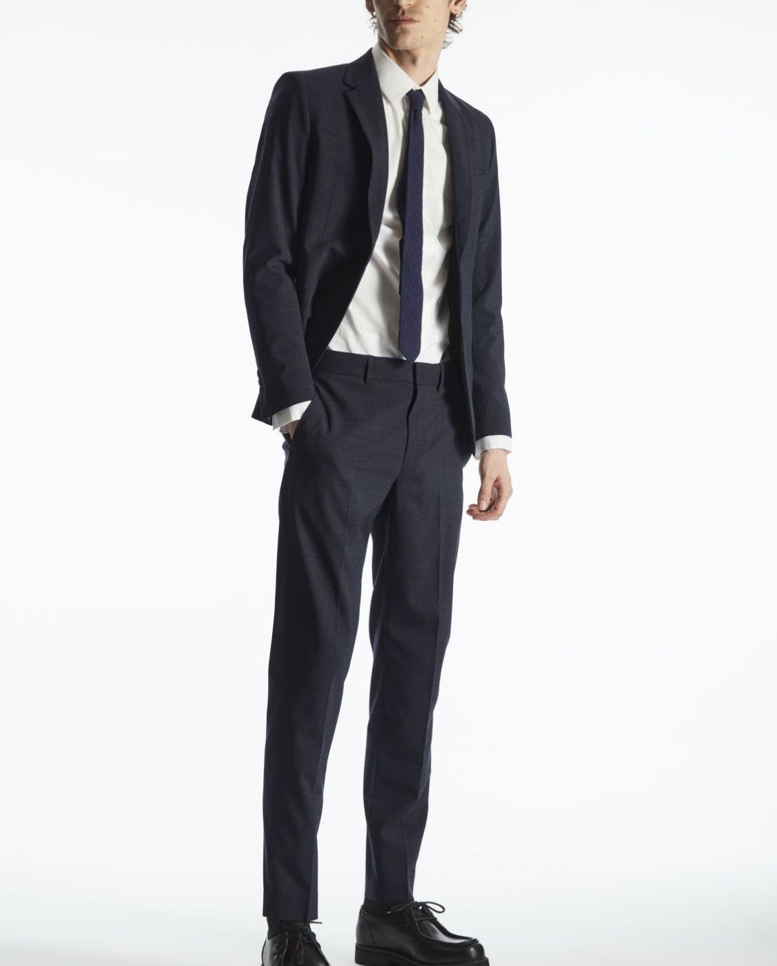 Cos COS Wool Dress Trousers Slim Fit 32R NWT Tailored Navy Size US 32 / EU 48 - 6 Thumbnail