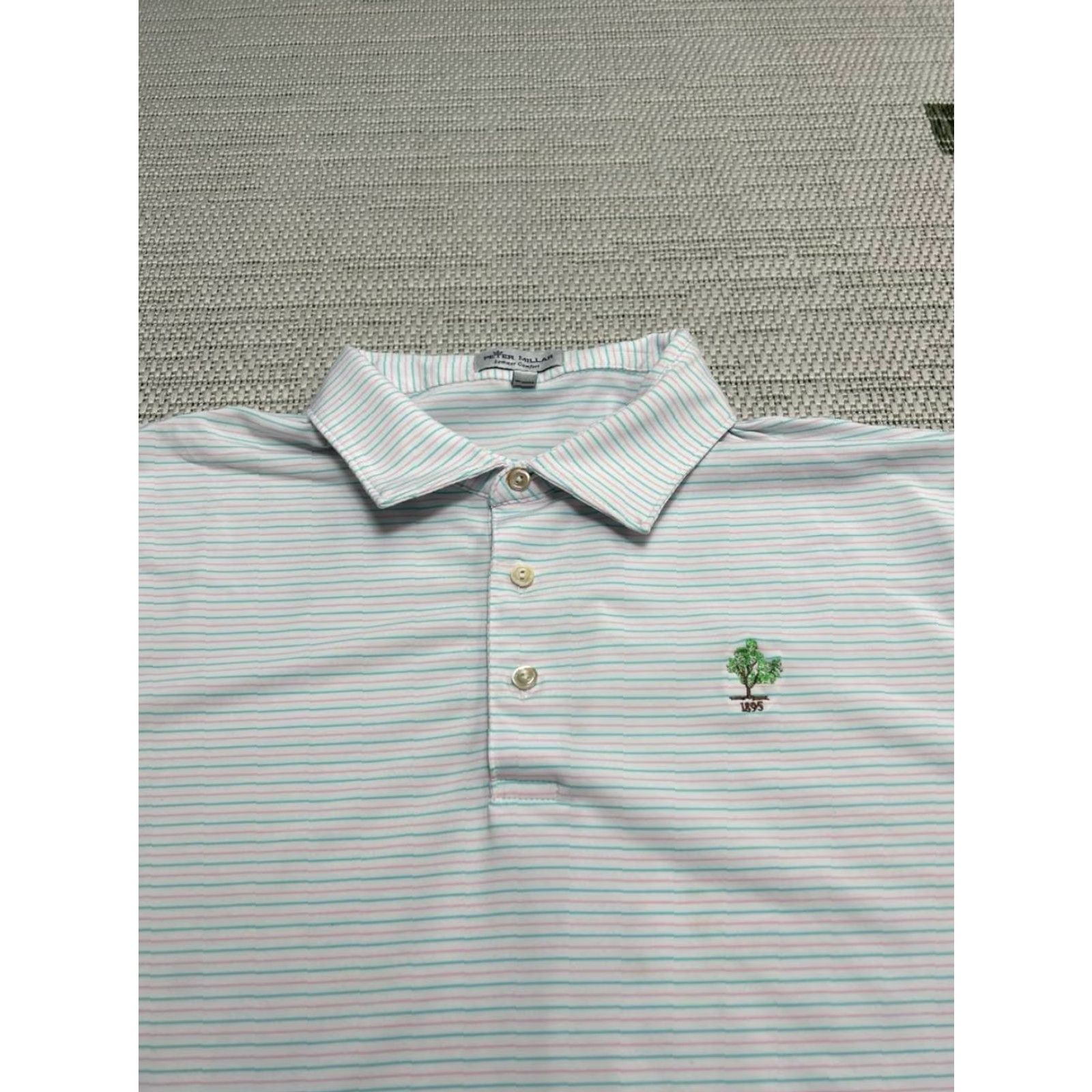 Peter Millar Peter Millar Summer Comfort Polo Shirt Mens XL Multicolor Striped Golf Tennis Shirt Size US XL / EU 56 / 4 - 3 Thumbnail