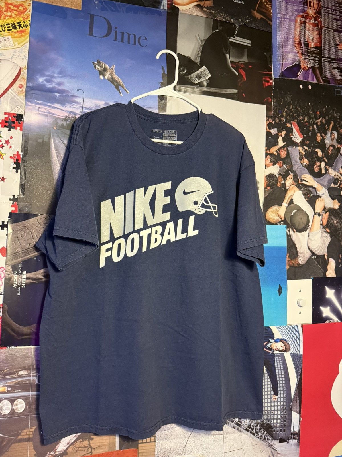 Nike Nike Football Helmet Logo Tee (Navy / White graphic) XL Size US XL / EU 56 / 4 - 1 Thumbnail