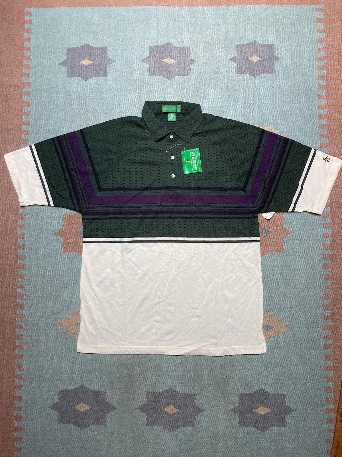 Vintage NEW vintage polo shirt grand slam munsingwear NWT striped L Size US L / EU 52-54 / 3 - 1 Thumbnail