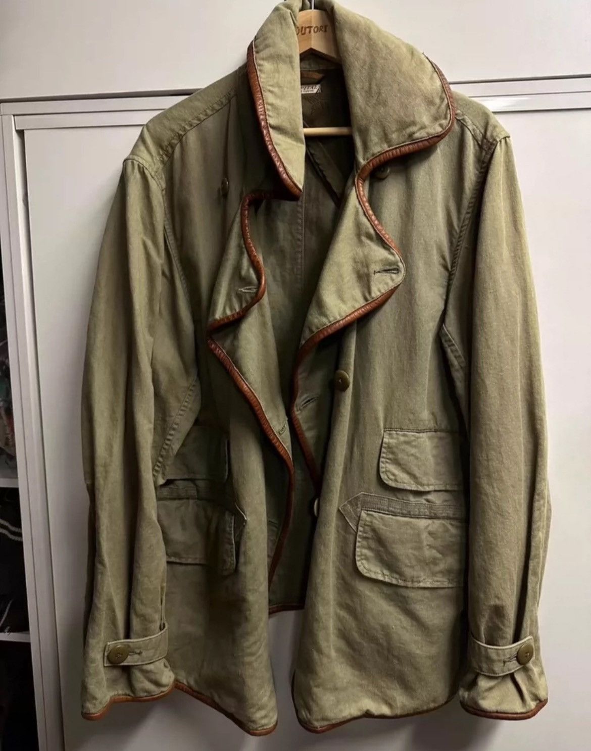 Kapital Kapital CowLeather Bagged Windbreaker Jacket - DMC Size US M / EU 48-50 / 2 - 1 Thumbnail