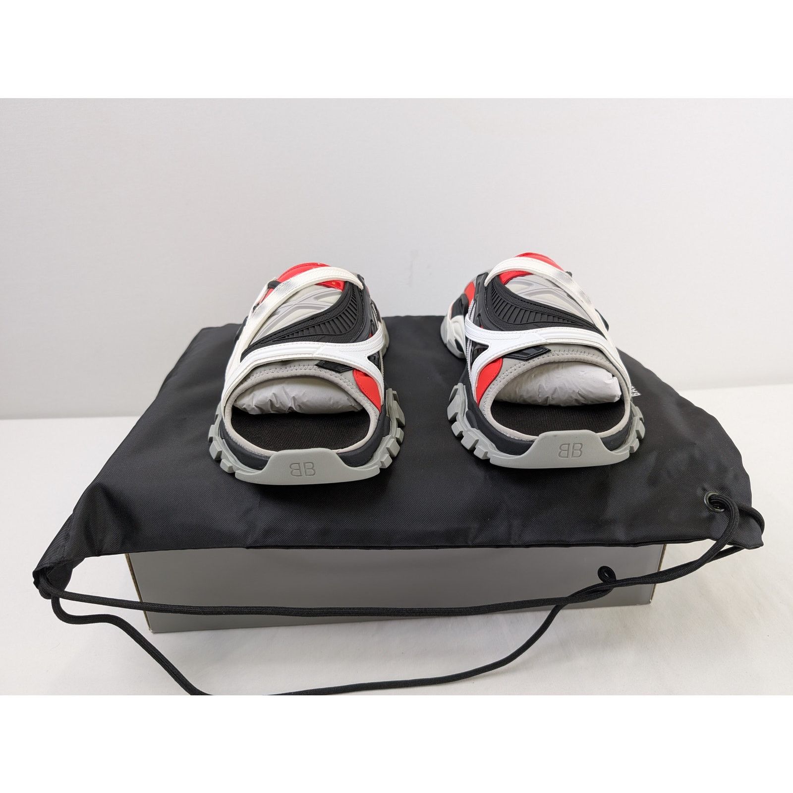 Balenciaga o1rshd1 Trcl Slide Slipper in Black/Grey/Red Size US 13 / EU 46 - 17 Thumbnail