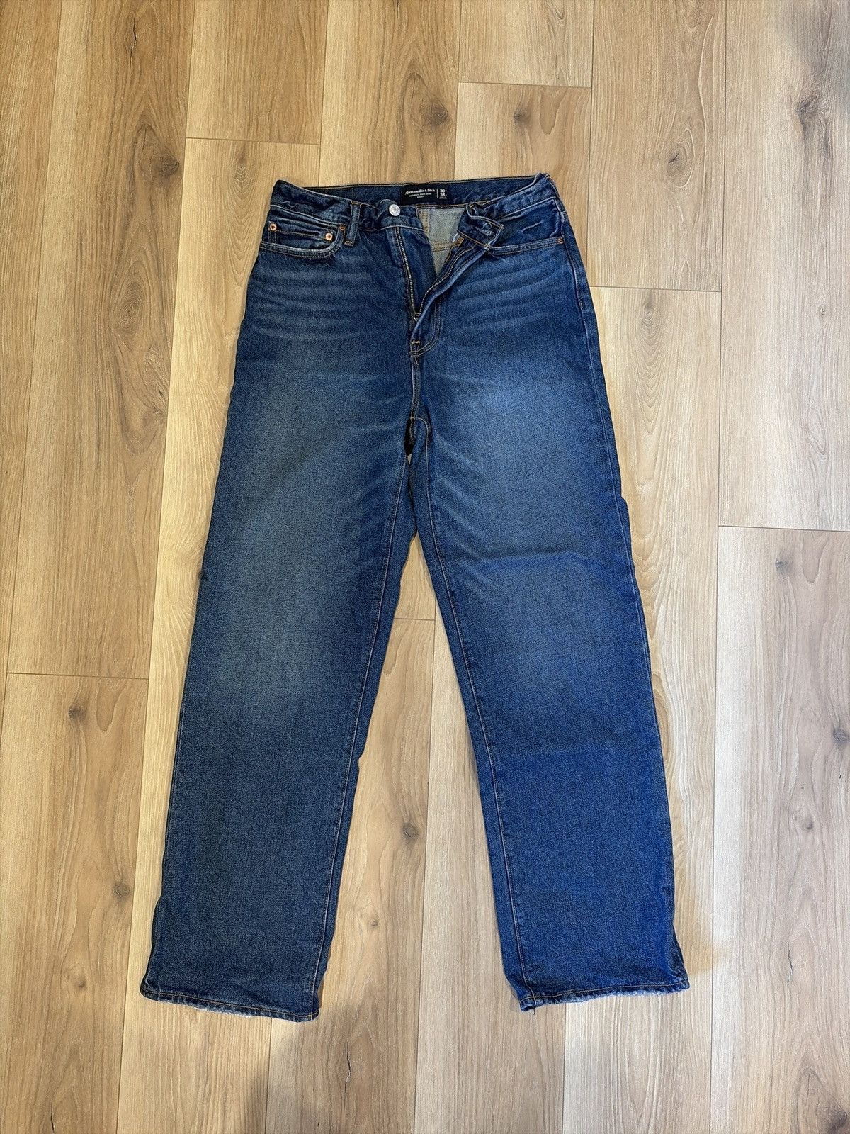 Abercrombie & Fitch Abercrombie Baggy 30 x 34 Dark Blue Jeans Size US 30 / EU 46 - 2 Thumbnail