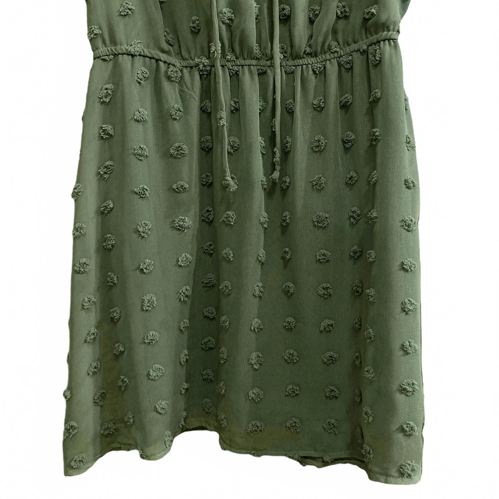 Designer Inspired Hearts Elegant Sleeveless Dress in Olive Green Size S / US 4 / IT 40 - 3 Thumbnail
