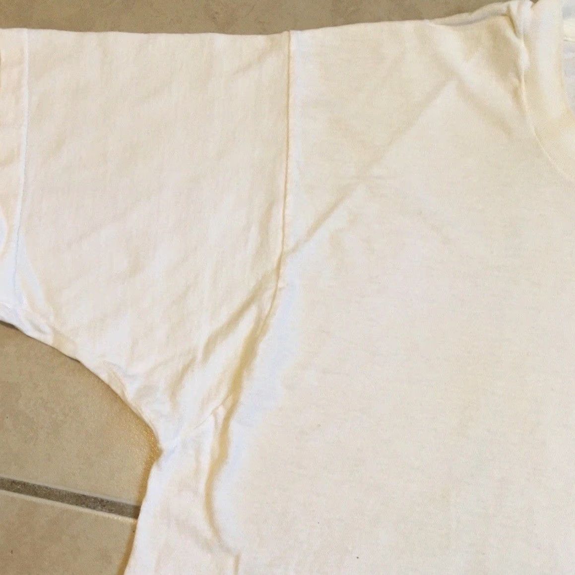 Fruit Of The Loom VINTAGE Fruit of the Loom Shirt Men M White 90s Grunge Punk Biker Surf Skate USA Single Stitch Size US M / EU 48-50 / 2 - 6 Thumbnail