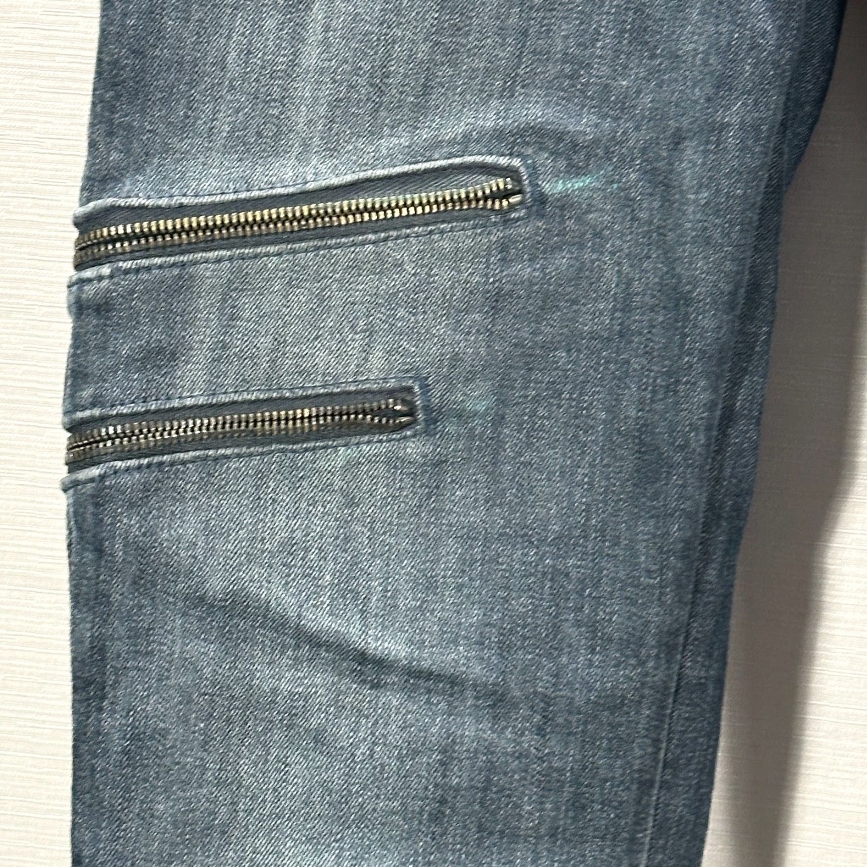 J Brand J Brand Jeans Women 24 Dee Moto Zipper Leg Skinny Cotton Stretch Dark Wash Cargo Jeans Size 42" / US 20 - 4 Thumbnail
