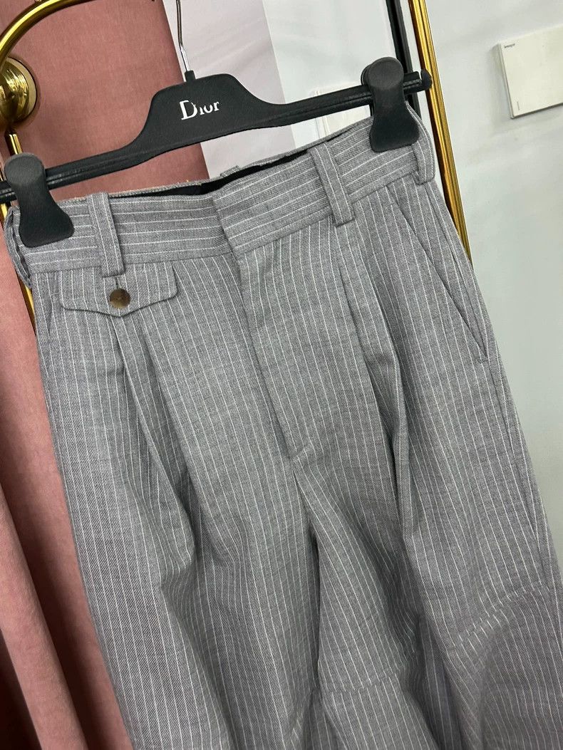 Loewe LOEWE Grey vertical striped trousers Size 42" / US 20 - 4 Thumbnail