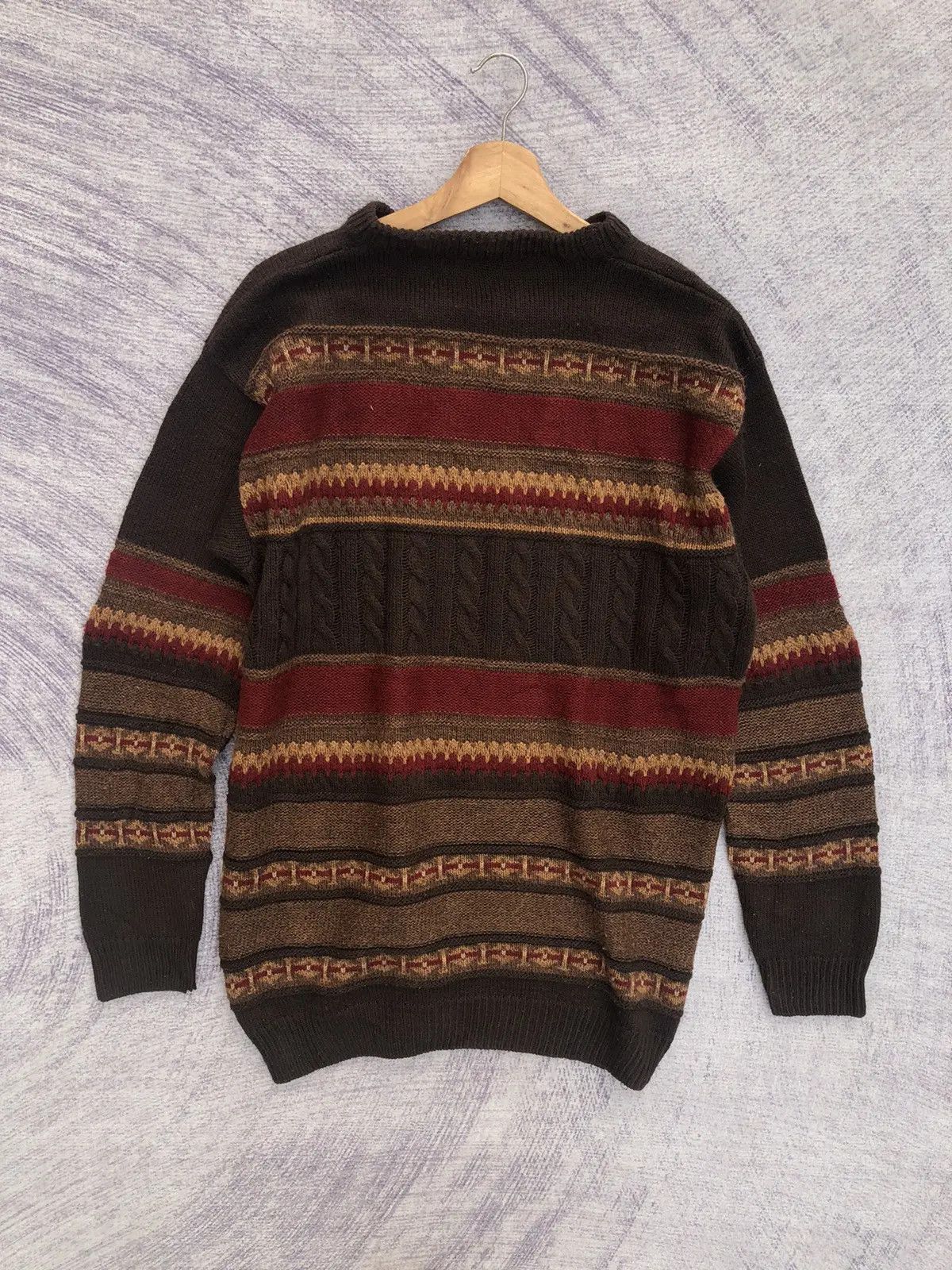 Aran Isles Knitwear × Homespun Knitwear 💥Vintage COLERIGE Stripe Pureknit Jumper Made In Italy Size US L / EU 52-54 / 3 - 9 Thumbnail