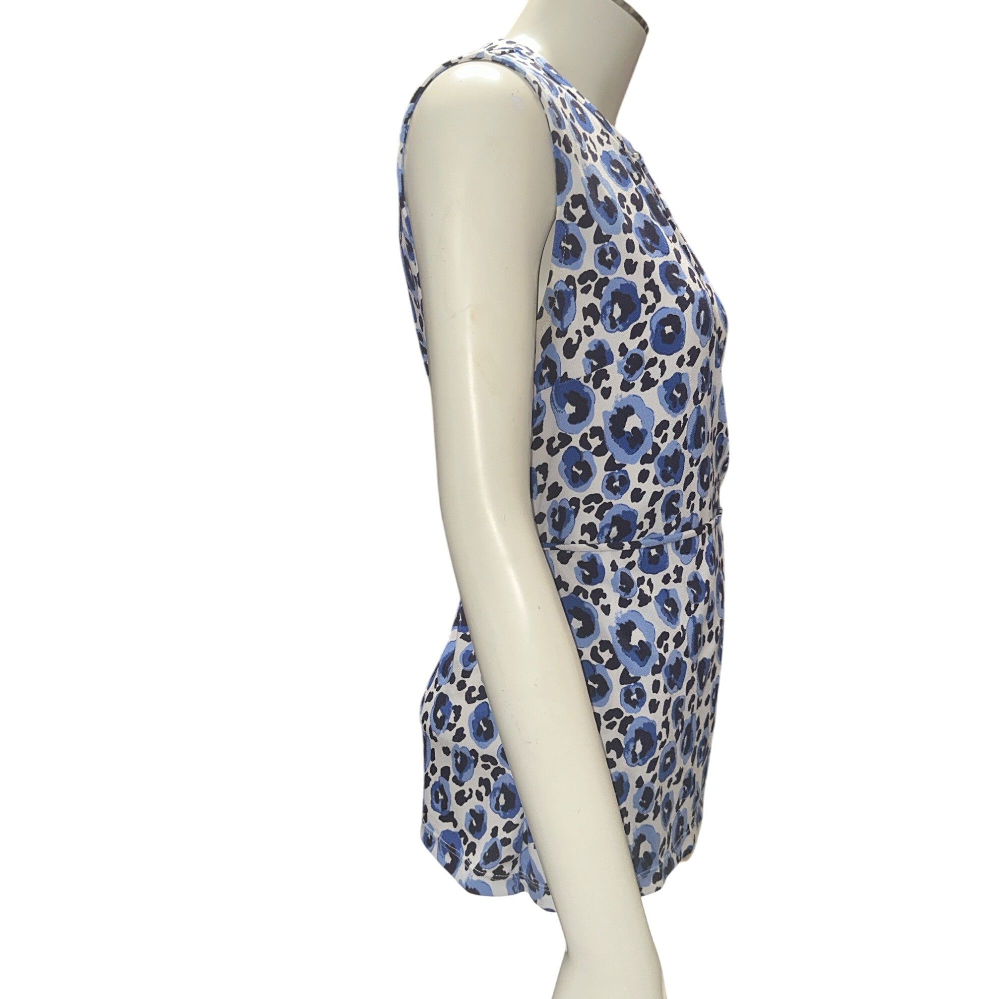 Other 41 Hawthorn Small Blue Black Abstract Leopard Print Wrap Blo Size S / US 4 / IT 40 - 6 Thumbnail