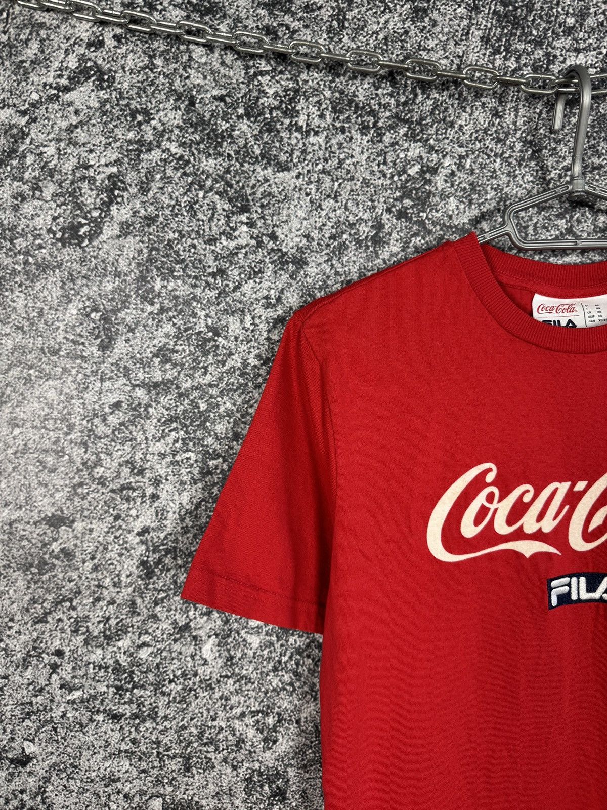 Fila Men’s Coca Cola x FILA Short Sleeve T-Shirt Red Big Logo XS Size US XS / EU 42 / 0 - 3 Thumbnail