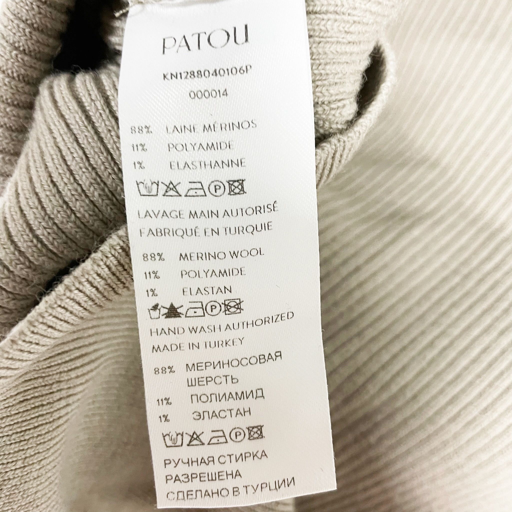Patou Patou Signature Rib Jumper Merino Wool Knit Size S / US 4 / IT 40 - 3 Thumbnail