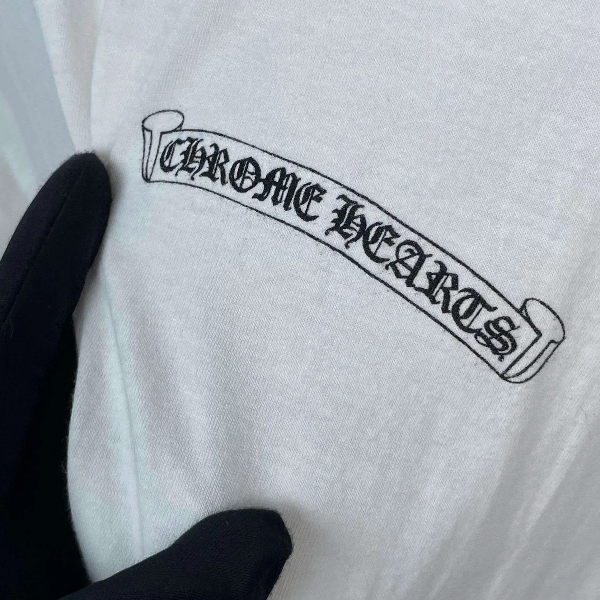 Chrome Hearts Chrome Hearts White Longsleeve Tee Size US L / EU 52-54 / 3 - 3 Thumbnail