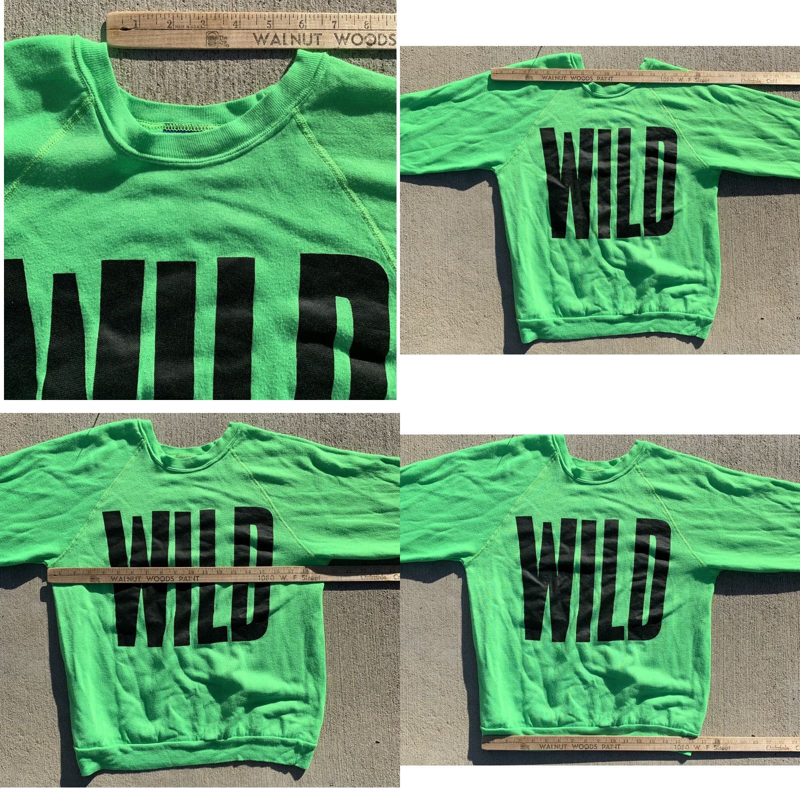 Vintage VINTAGE Sneakers Sweatshirt Raglan 80s 1980s Green Graphic Print Men M Cold Weather Pullover Shirt/Sweatshirt Size US M / EU 48-50 / 2 - 10 Thumbnail