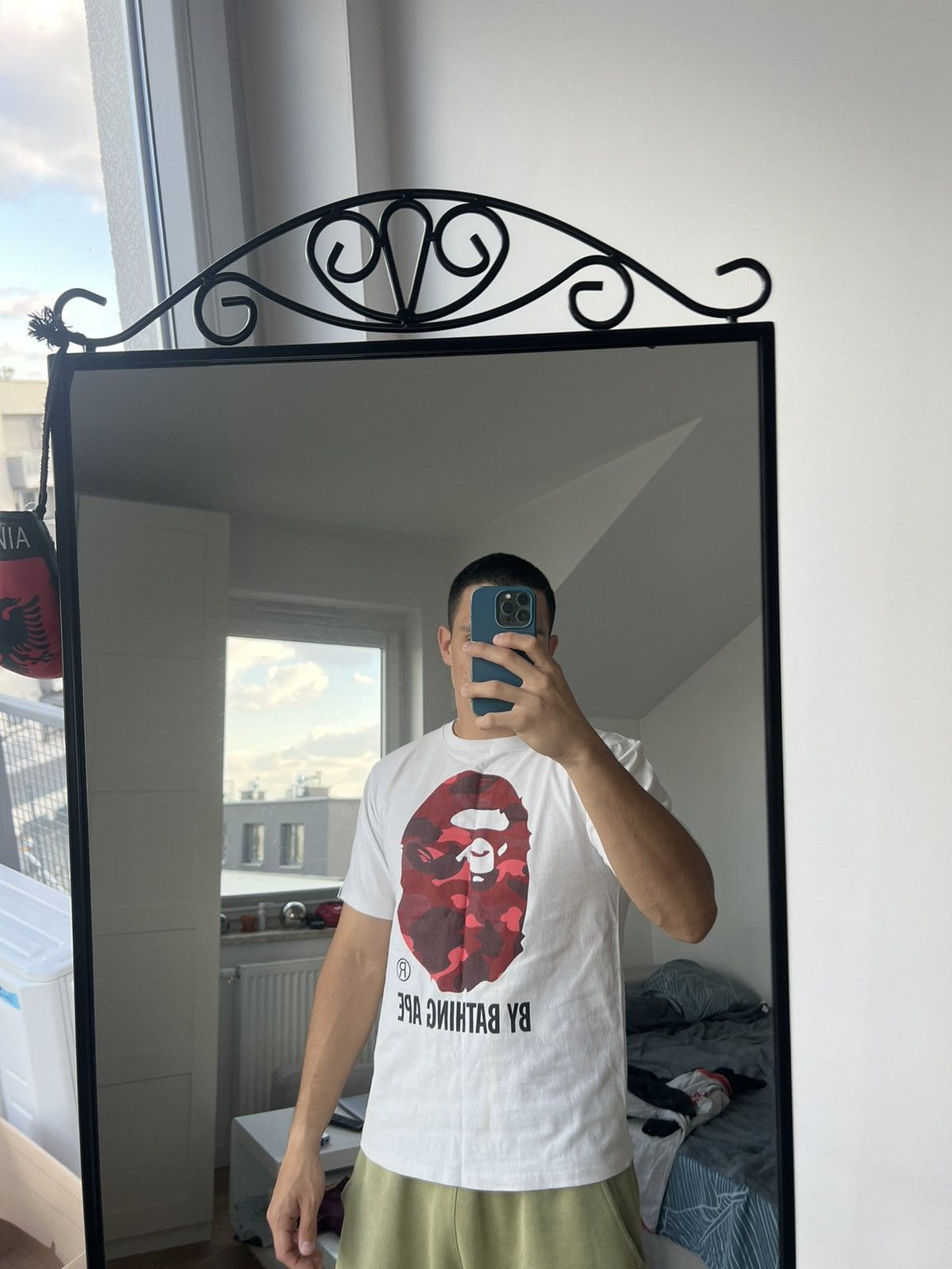 Bape BAPE RED CAMO APE HEAD TEE Size US M / EU 48-50 / 2 - 2 Thumbnail
