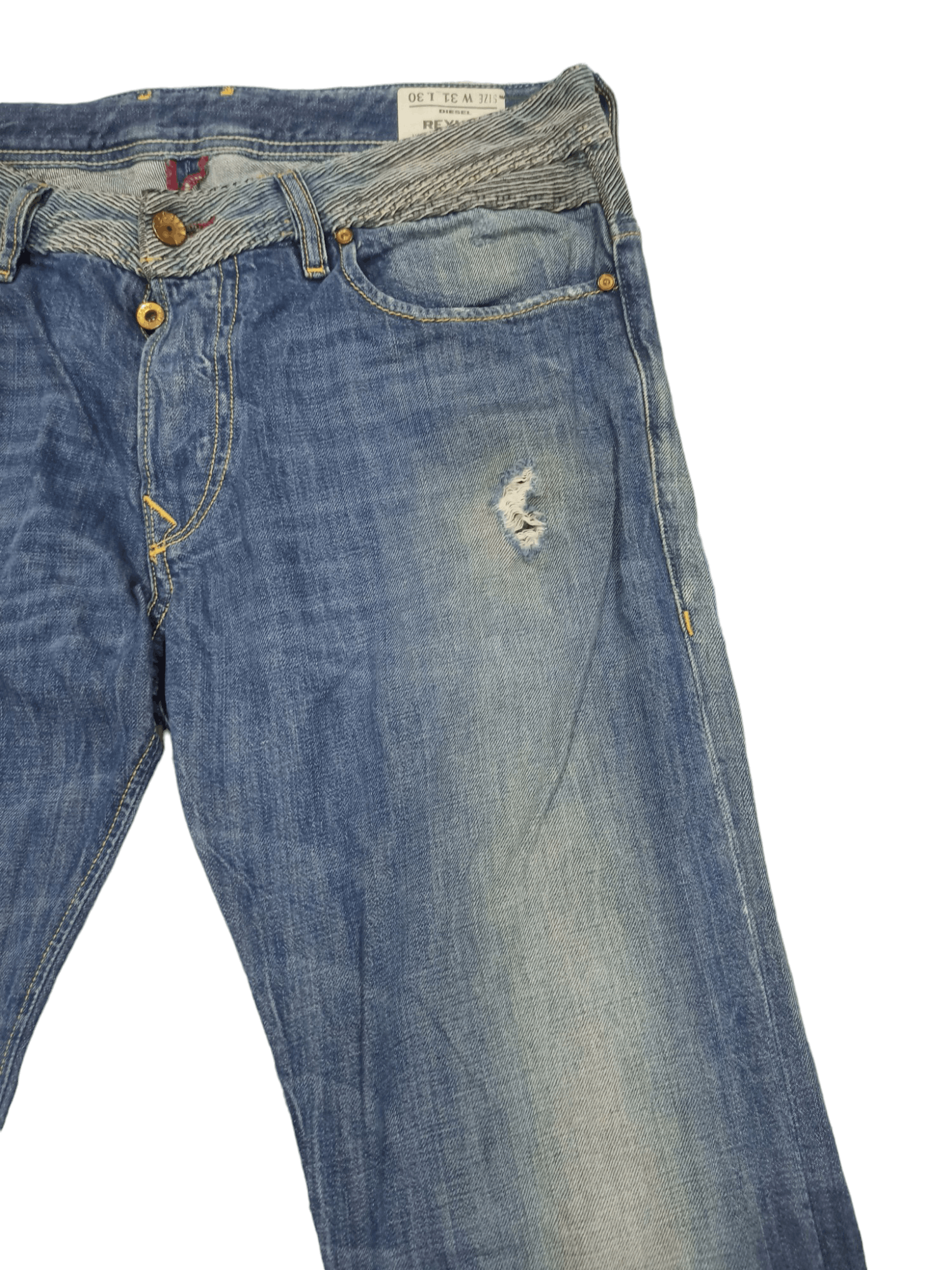 Diesel DIESEL REYHAN DISTRESSED DENIM FLARE JEANS Size US 31 - 4 Thumbnail