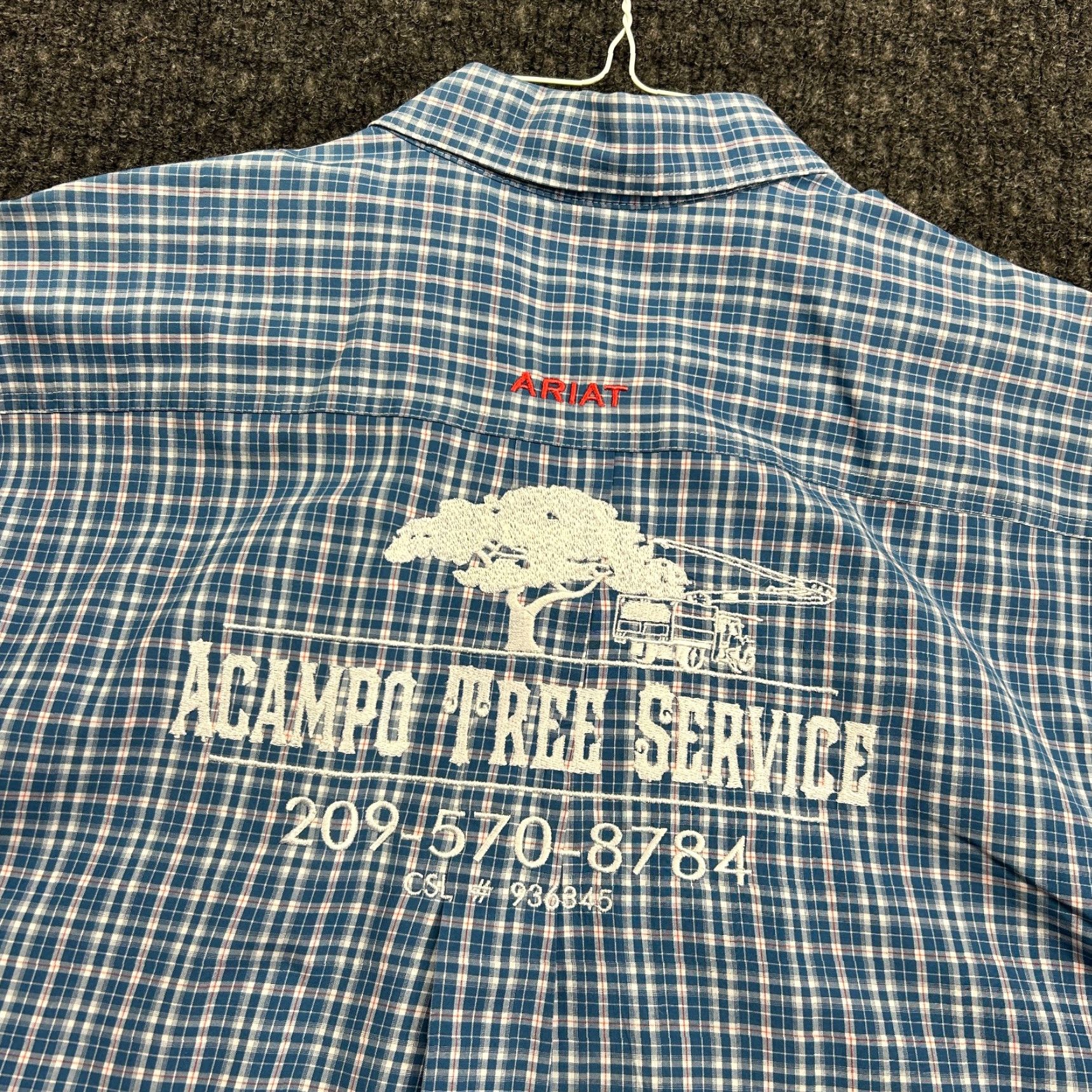 Ariat Ariat Pro Series Button-Up Shirt L Blue Plaid Long Sleeve Workwear Cowboy Rodeo Shirt Mens Size US L / EU 52-54 / 3 - 5 Thumbnail