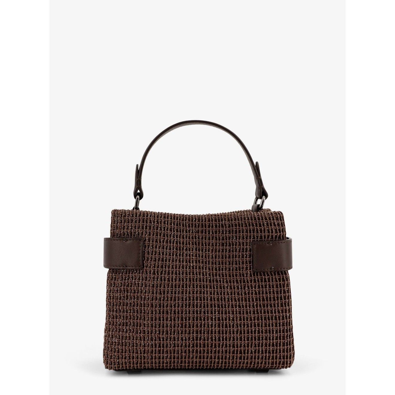 Brunello Cucinelli BRUNELLO CUCINELLI Essence Small $5900 Brown Top Handle Bag Size ONE SIZE - 2 Thumbnail