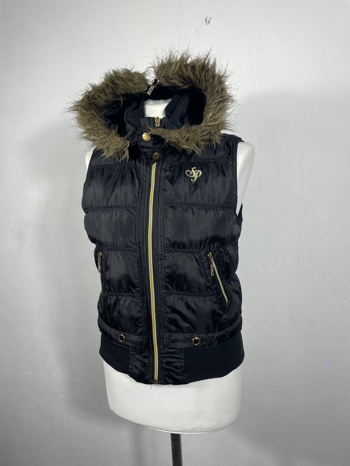 Southpole × Vintage South Pole Retro 00s Puffer Hoodie Vest Winter Affliction Size S / US 4 / IT 40 - 2 Thumbnail
