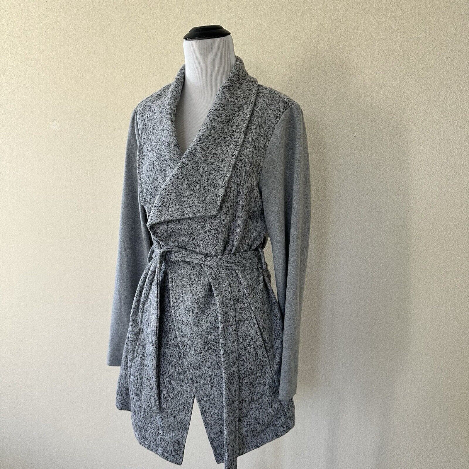 Other Doe & Rae Grey Belted Knit Cardigan Open Front Size US M Size M / US 6-8 / IT 42-44 - 2 Thumbnail