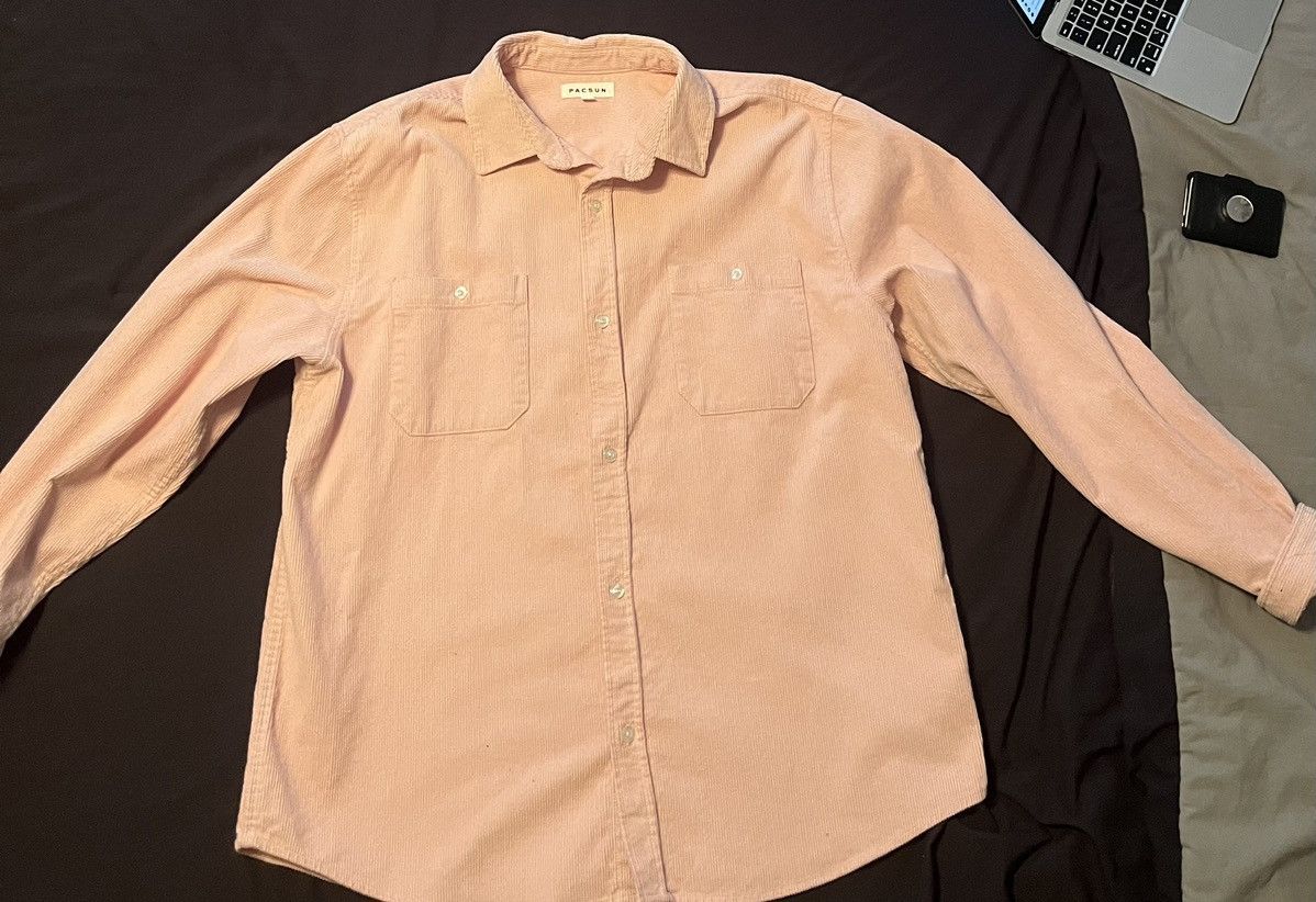 Pacsun Pink Corduroy Jacket Size US L / EU 52-54 / 3 - 1 Thumbnail