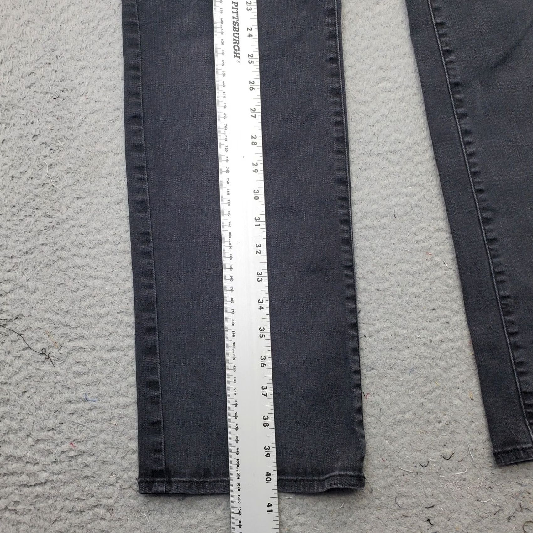 NYDJ NYDJ Womens 14 Black Denim Dark Wash 5-Pocket Straight Leg Jeans Streetwear Denim Jeans Size 36" / US 14 / IT 50 - 4 Thumbnail