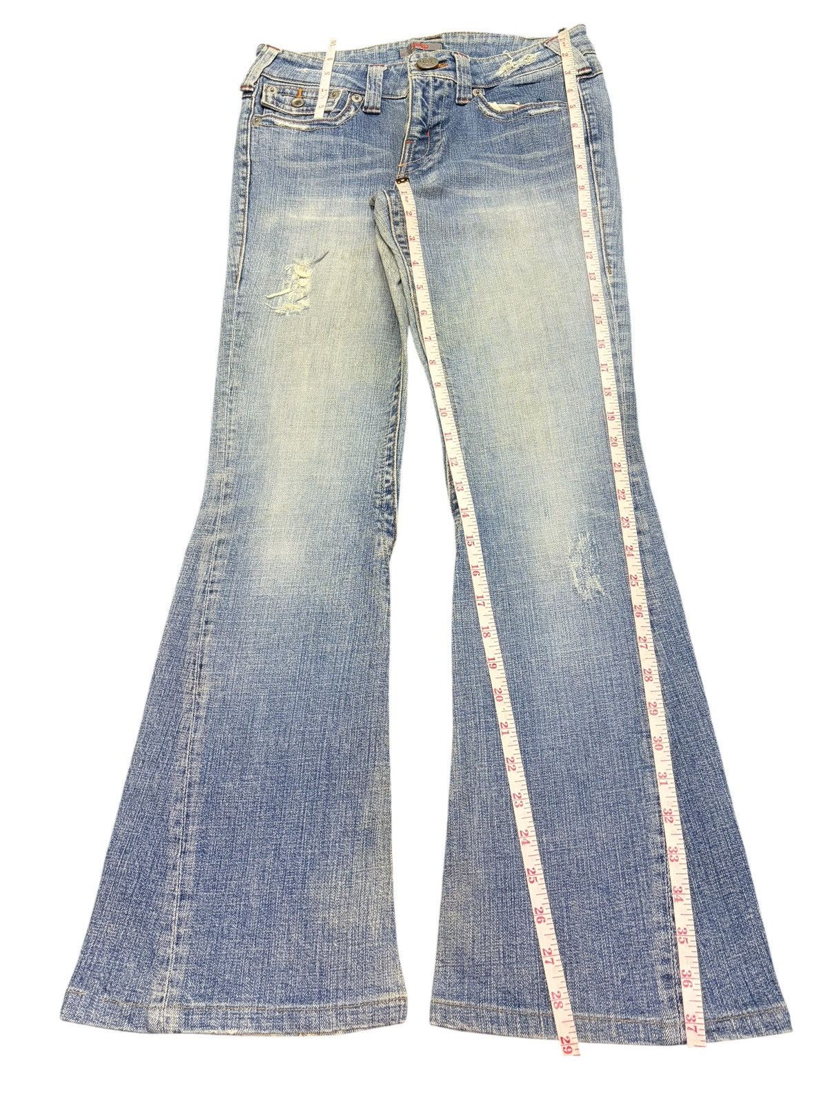 Diesel Vintage Japanese Brand Faded Wash Distress Flare Jeans Size 28" / US 6 / IT 42 - 7 Thumbnail