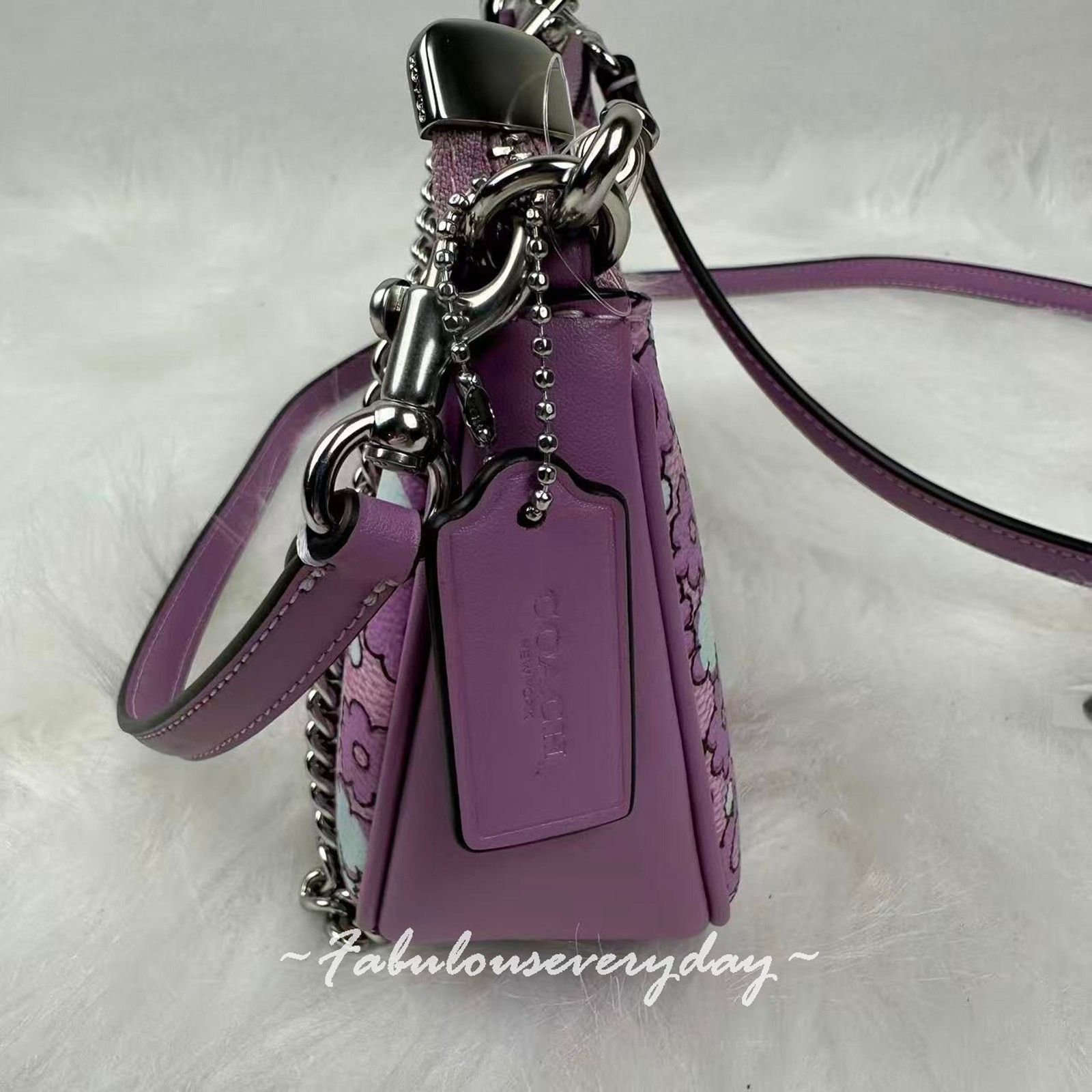 Coach Coach Teri Mini Crossbody Bag Floral Print Canvas/Im/Lilac Size ONE SIZE - 3 Thumbnail