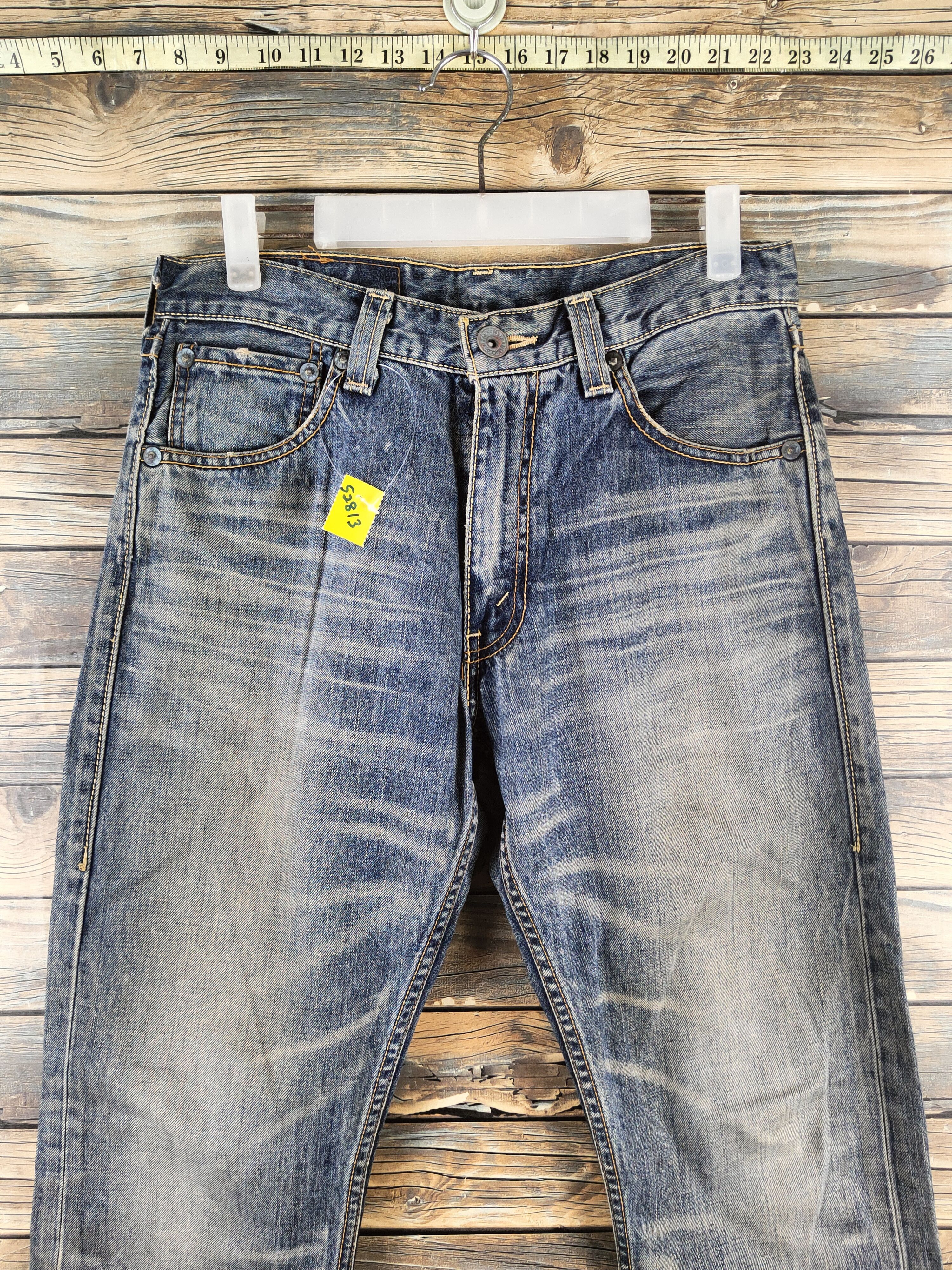 Levi's 507 Levi's Blue Distressed Ripped denim Jeans #S2813 Size US 30 / EU 46 - 2 Thumbnail
