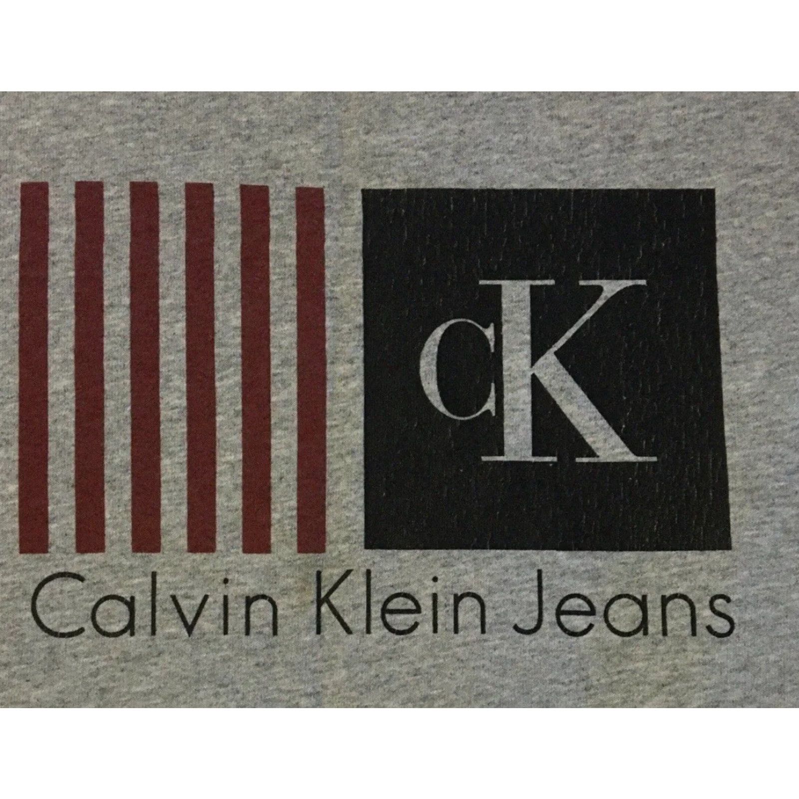Vintage VINTAGE 90s Calvin Klein Jeans Faded Flag Sweatshirt Hoodie L Gray USA Size US L / EU 52-54 / 3 - 2 Thumbnail