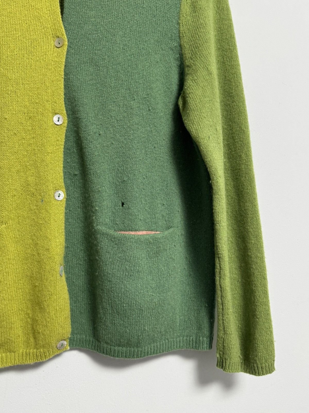 Gudrun Sjoden Gudrun Sjoden Wool Green Patchwork Sweater Women's Cardigan Size M / US 6-8 / IT 42-44 - 3 Thumbnail