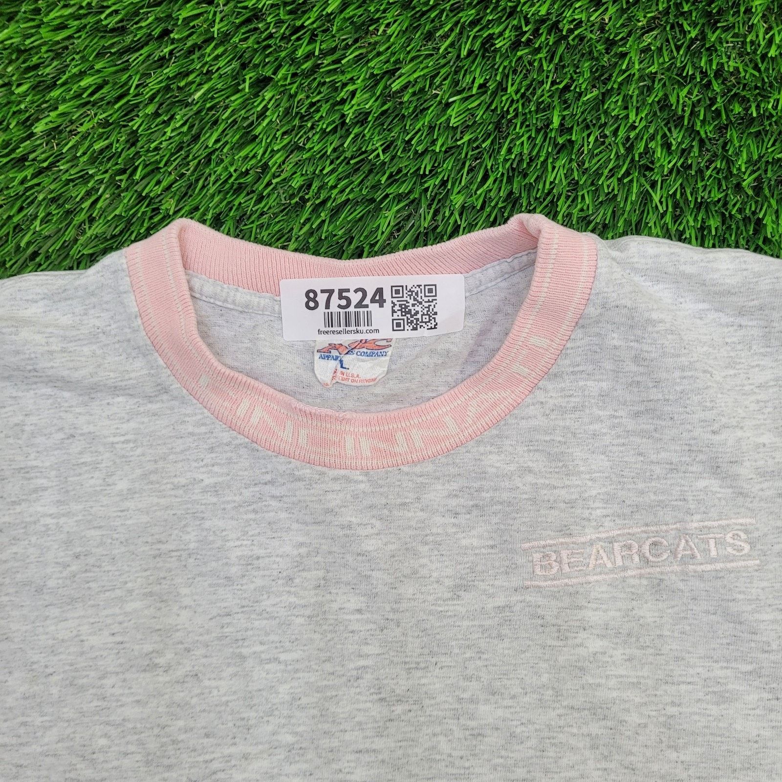 Other VTG Cincinnati Bearcats Tribal Ringer Shirt L Gray Pink USA Size US L / EU 52-54 / 3 - 6 Thumbnail
