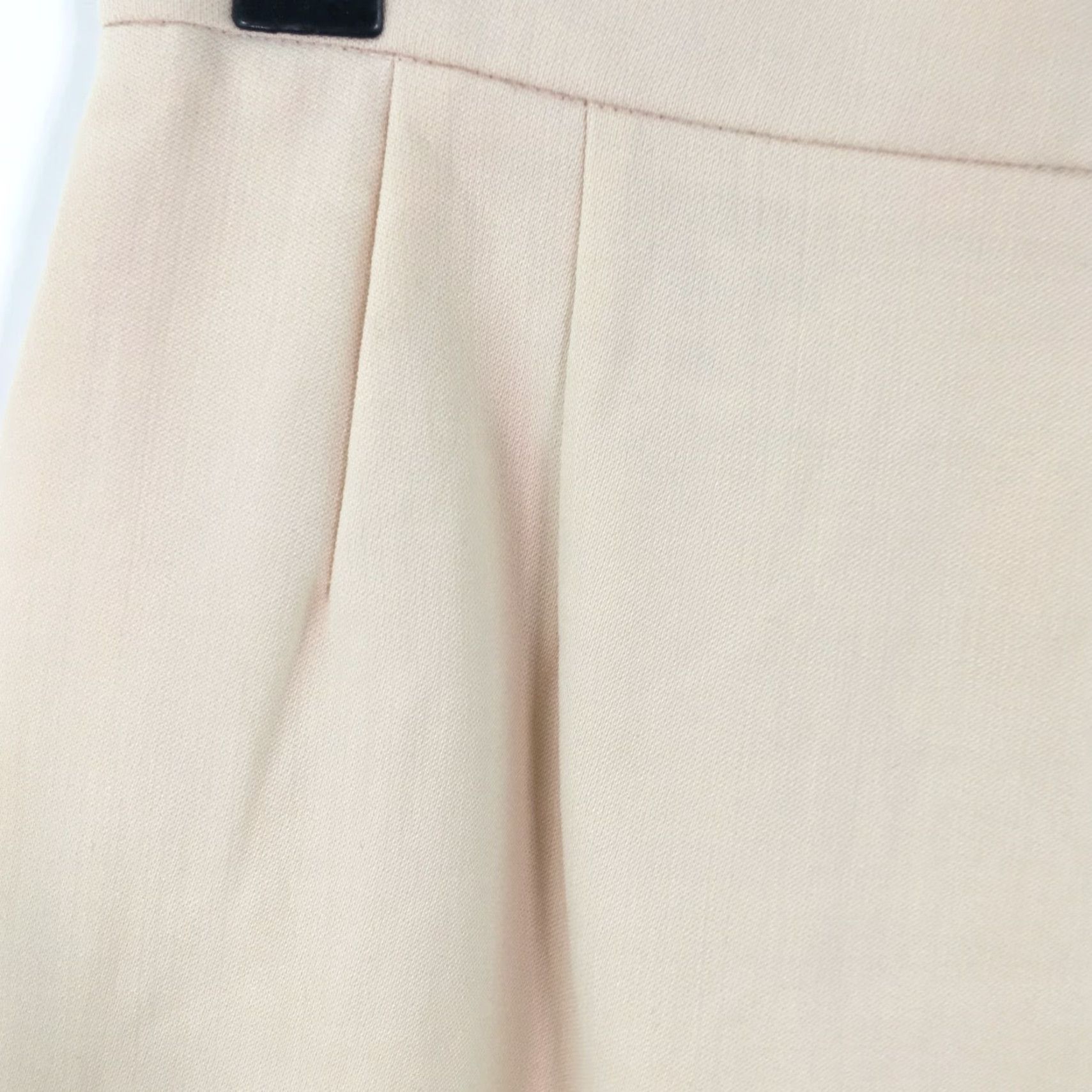Vintage VINTAGE Laurel Beige Casual Pleated Straight & Pencil Skirt 34 Womens Wool Knee Length Zip Size 24" / US 00 / IT 34 - 6 Thumbnail