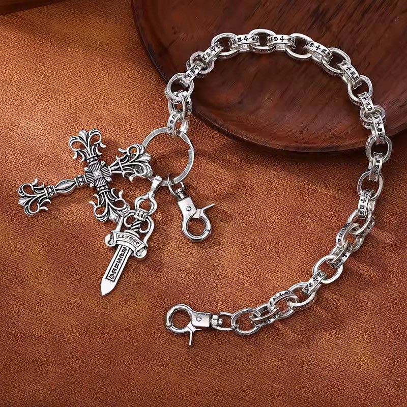 Jewelry Punk Rock Metal Silver Hip Hop Pants Key Chain Size ONE SIZE - 1 Thumbnail