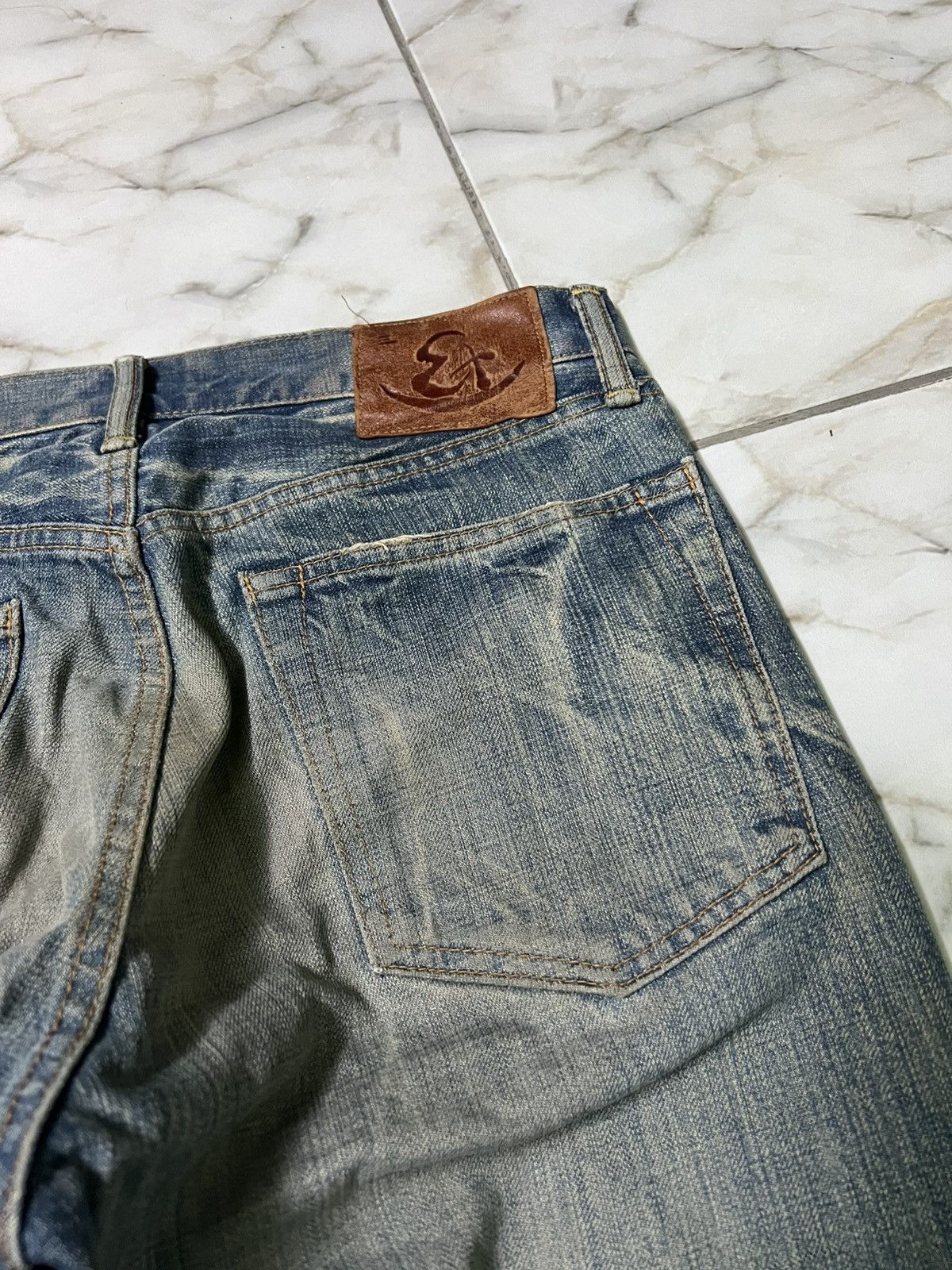 Eternal × If Six Was Nine × Le Grande Bleu (L.G.B.) 💥Vintage 90’s💥Eternal Mud Wash Distress Jeans Size US 30 / EU 46 - 21 Thumbnail