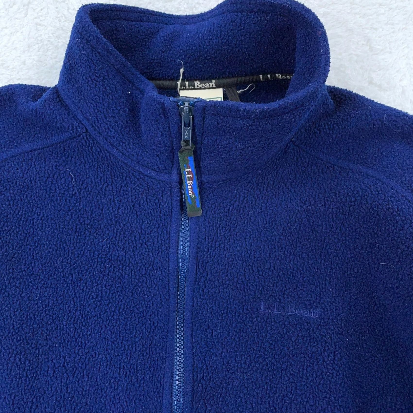 Vintage VINTAGE L.L. Bean Jacket Unisex Blue Fleece Full Zip Short Length M Regular Size Size US M / EU 48-50 / 2 - 2 Thumbnail