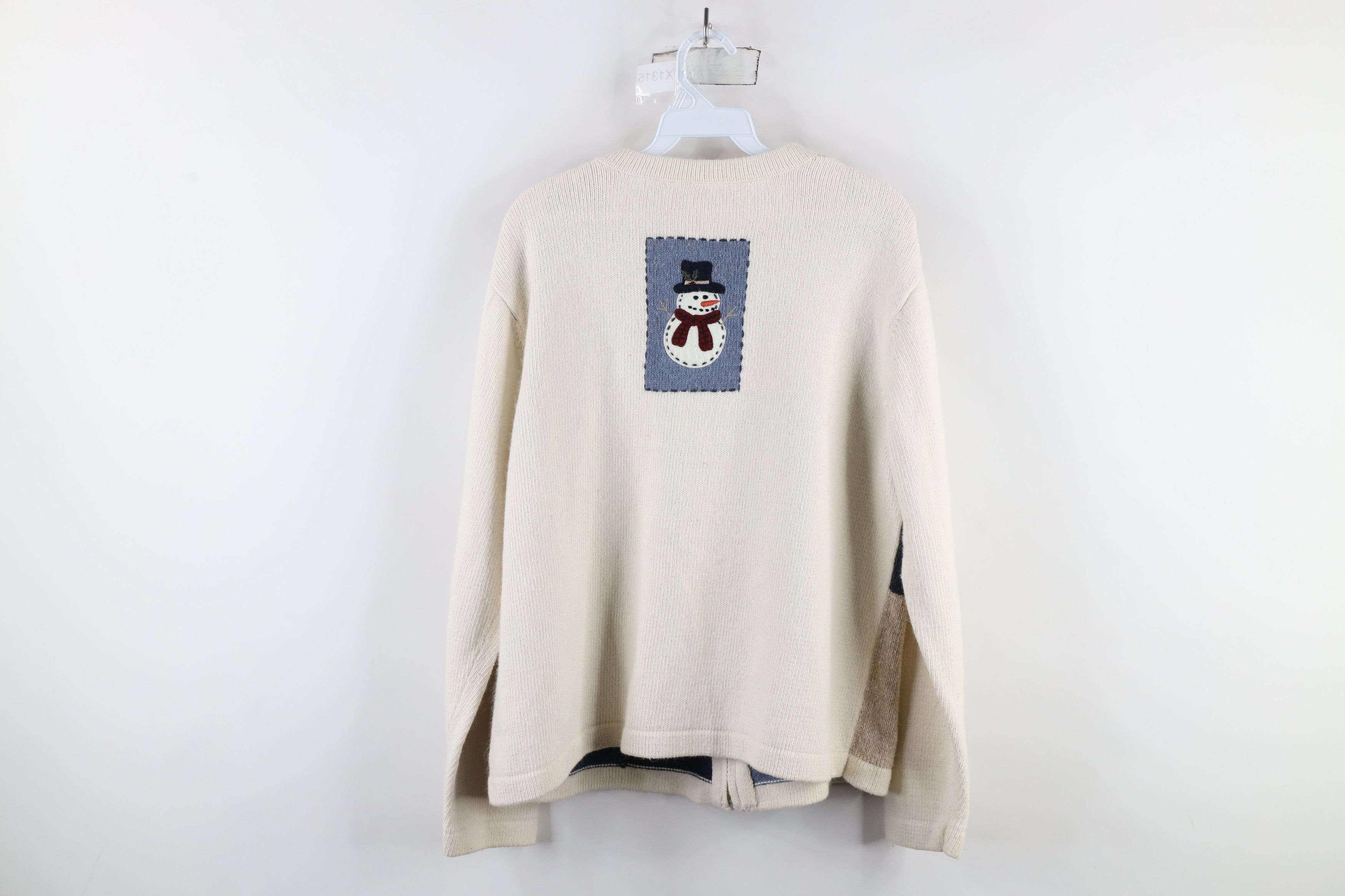 Vintage Vintage 90s Streetwear Christmas Full Zip Cardigan Sweater Size XL / US 12-14 / IT 48-50 - 12 Thumbnail