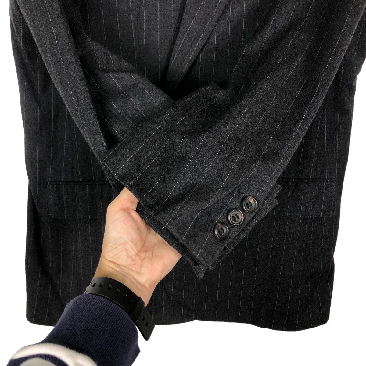 Balenciaga Vintage Balenciaga Paris Double Breast Striped Coats Jacket Size US M / EU 48-50 / 2 - 10 Thumbnail