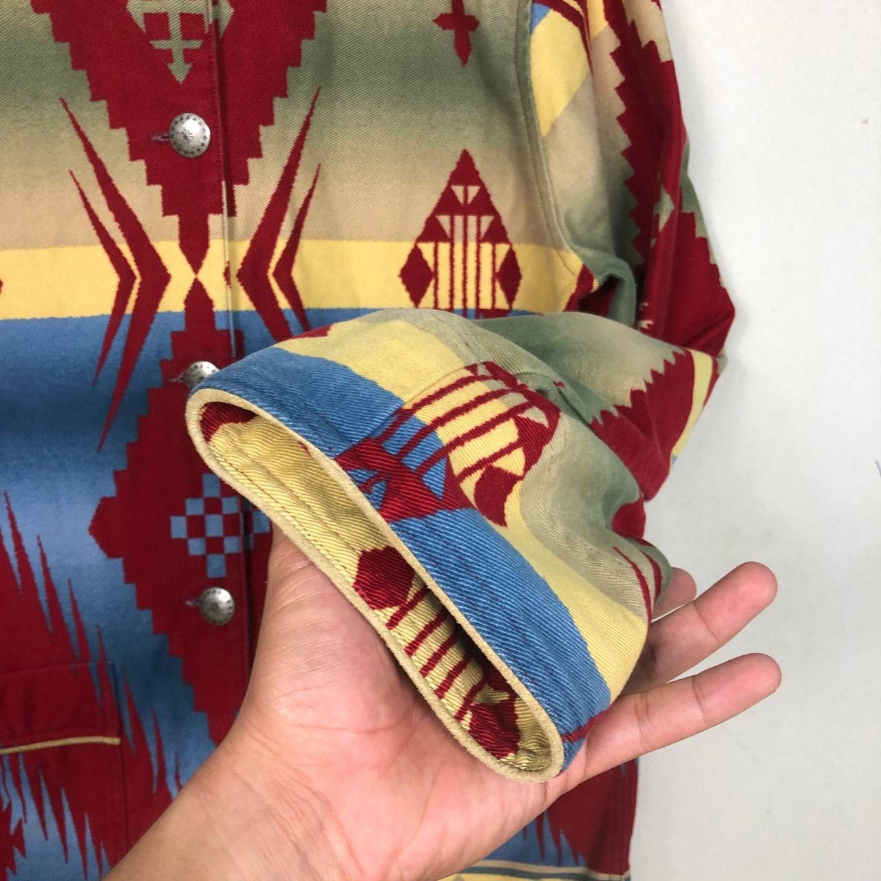 Native Jones New York Vintage Southwestern Aztec Denime Jacket Size US M / EU 48-50 / 2 - 6 Thumbnail