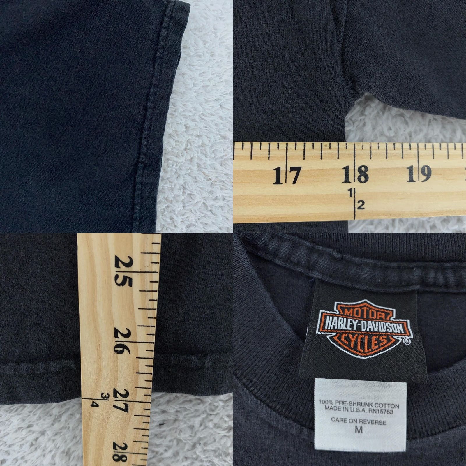 Harley Davidson Vtg Harley-Davidson Life Begins Shirt Mens S Black Graphic Print Crew Neck Short Sleeve USA Biker Mens Size US S / EU 44-46 / 1 - 8 Thumbnail