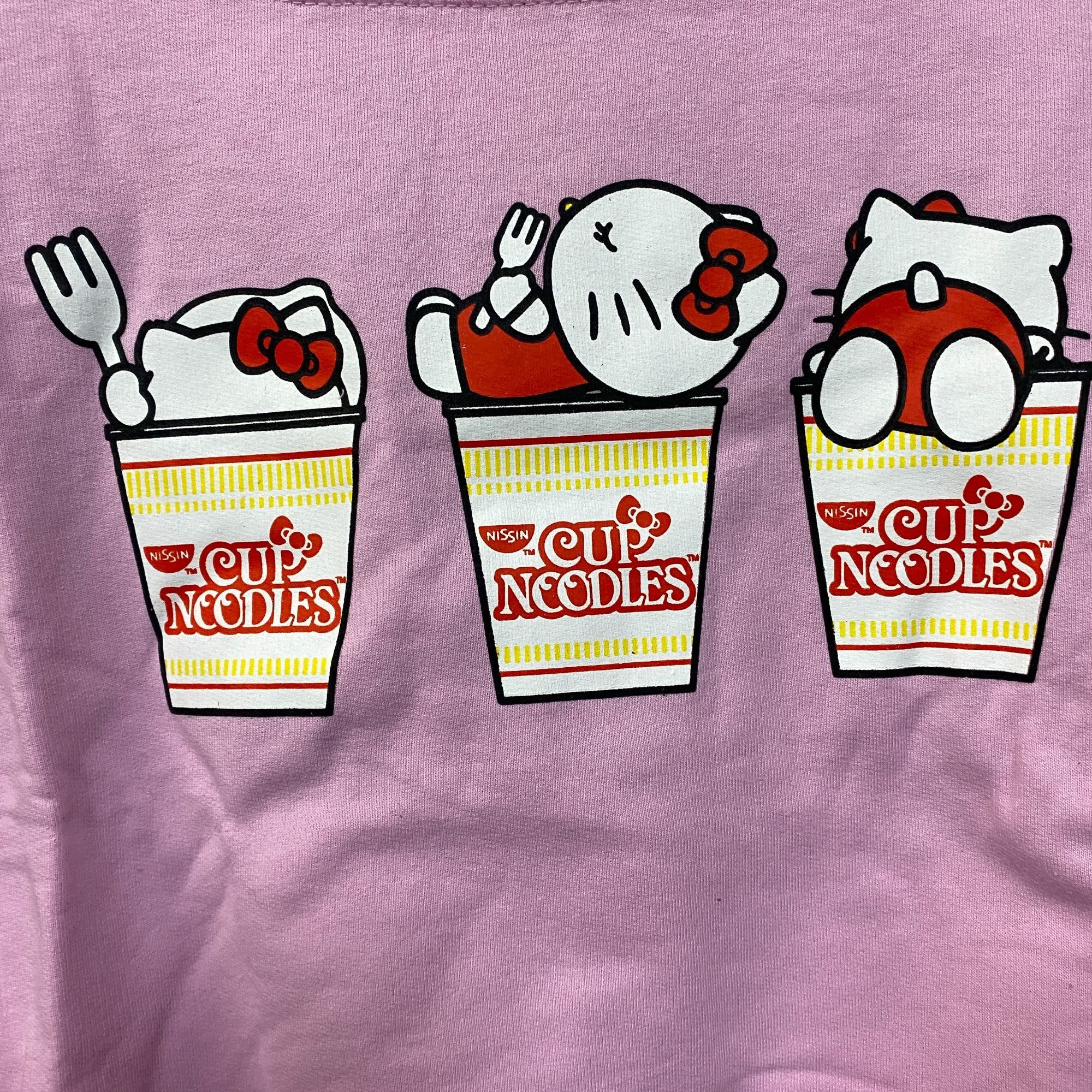 Other Sanrio Hello Kitty x Nissin Cup Noodles Pink Cropped Sweatsh Size L / US 10 / IT 46 - 2 Thumbnail